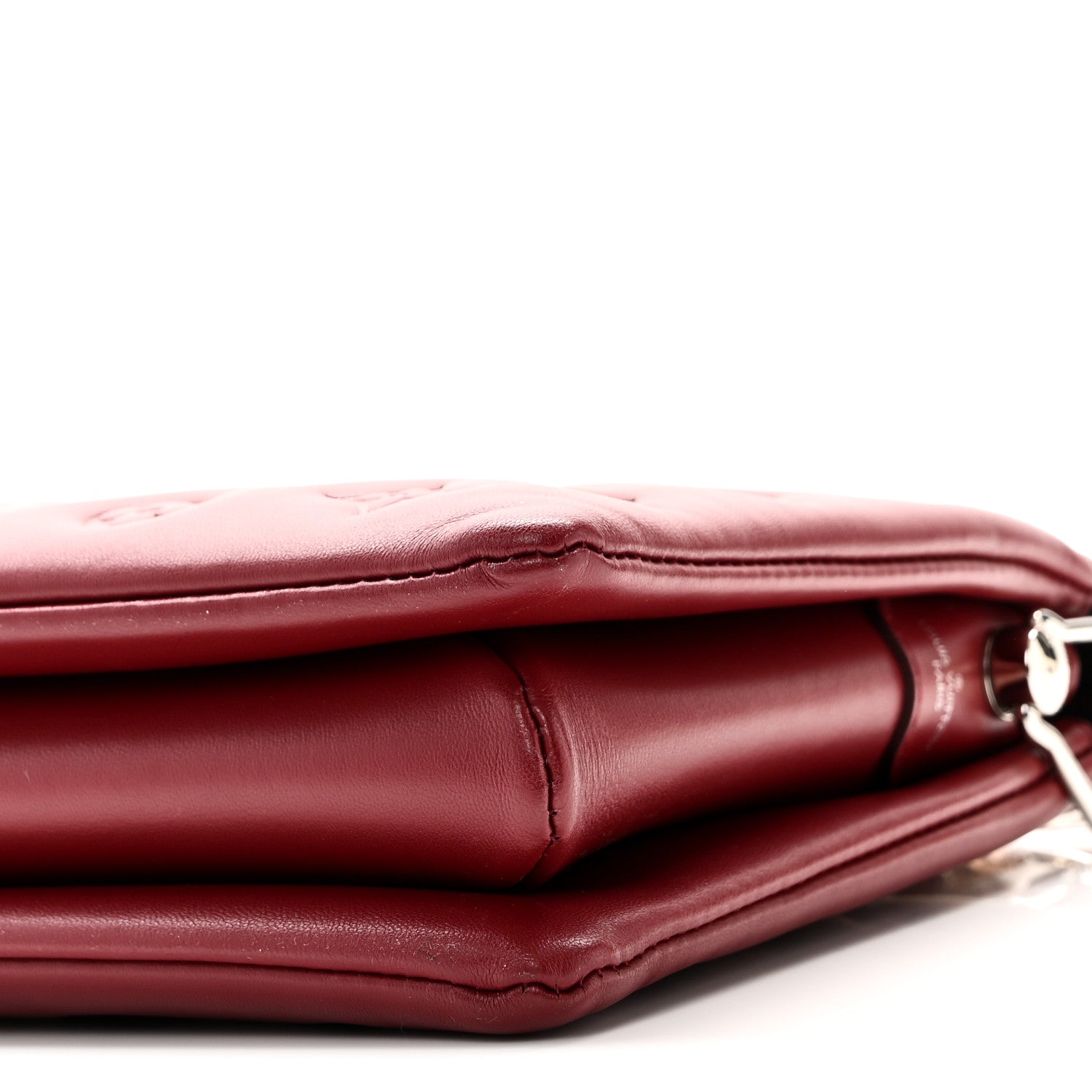 Lambskin Embossed Monogram Coussin PM Wine