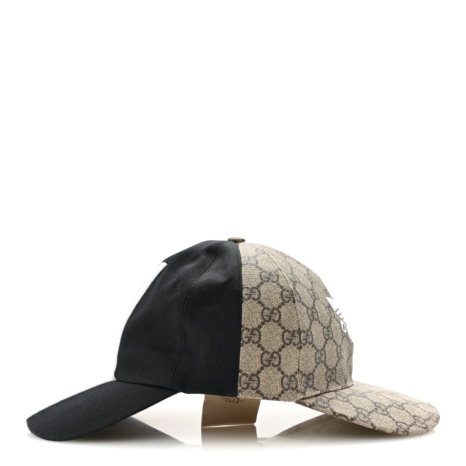 X ADIDAS GG Supreme Monogram Double Sided Baseball Hat M Beige Ebony Black