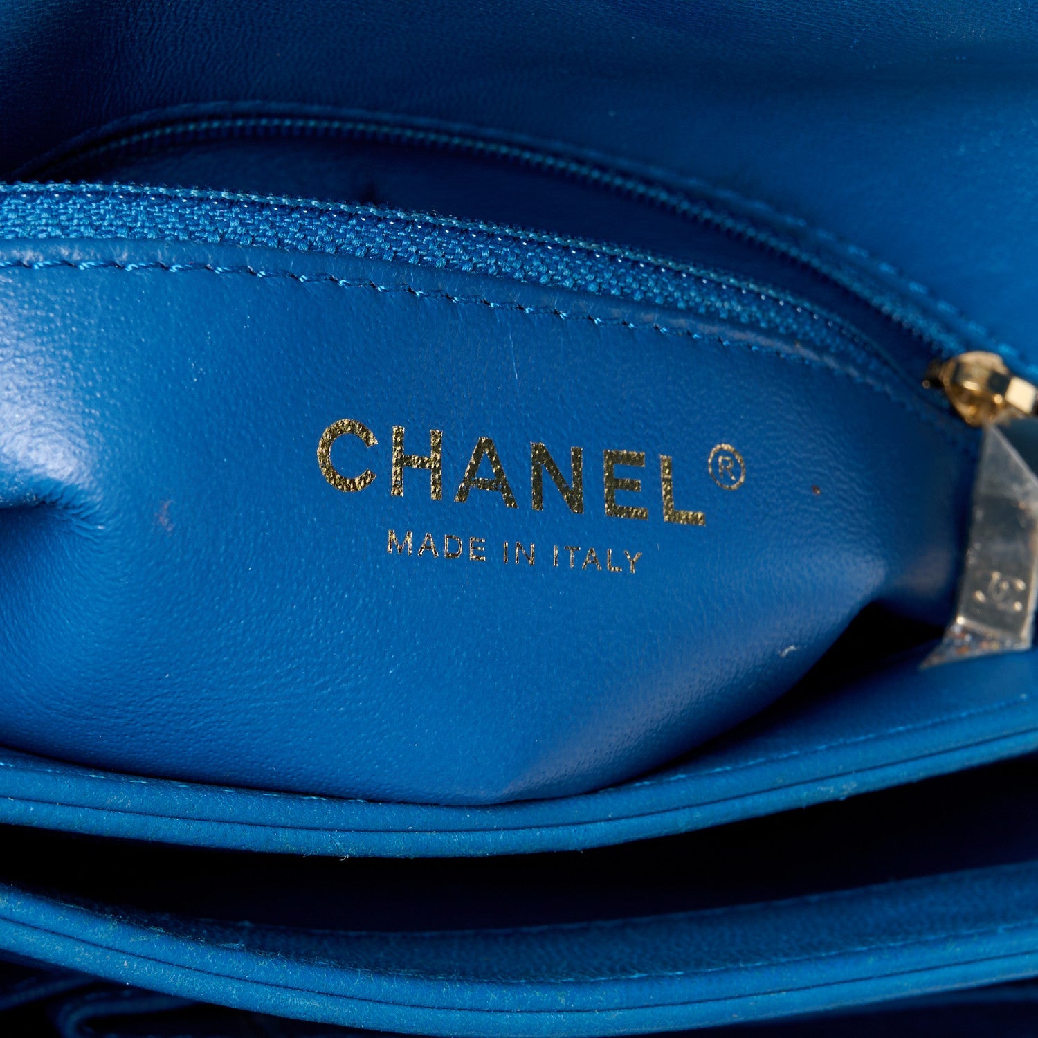 Lambskin Quilted Small Trendy CC Flap Dual Handle Bag Blue