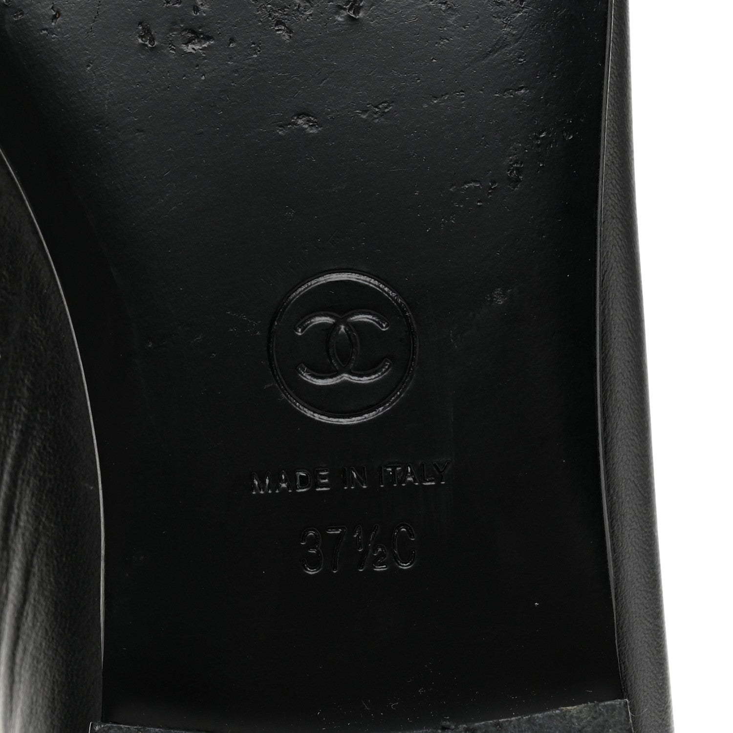 Lambskin Patent Cap Toe CC Ballerina Flats 37.5 Black