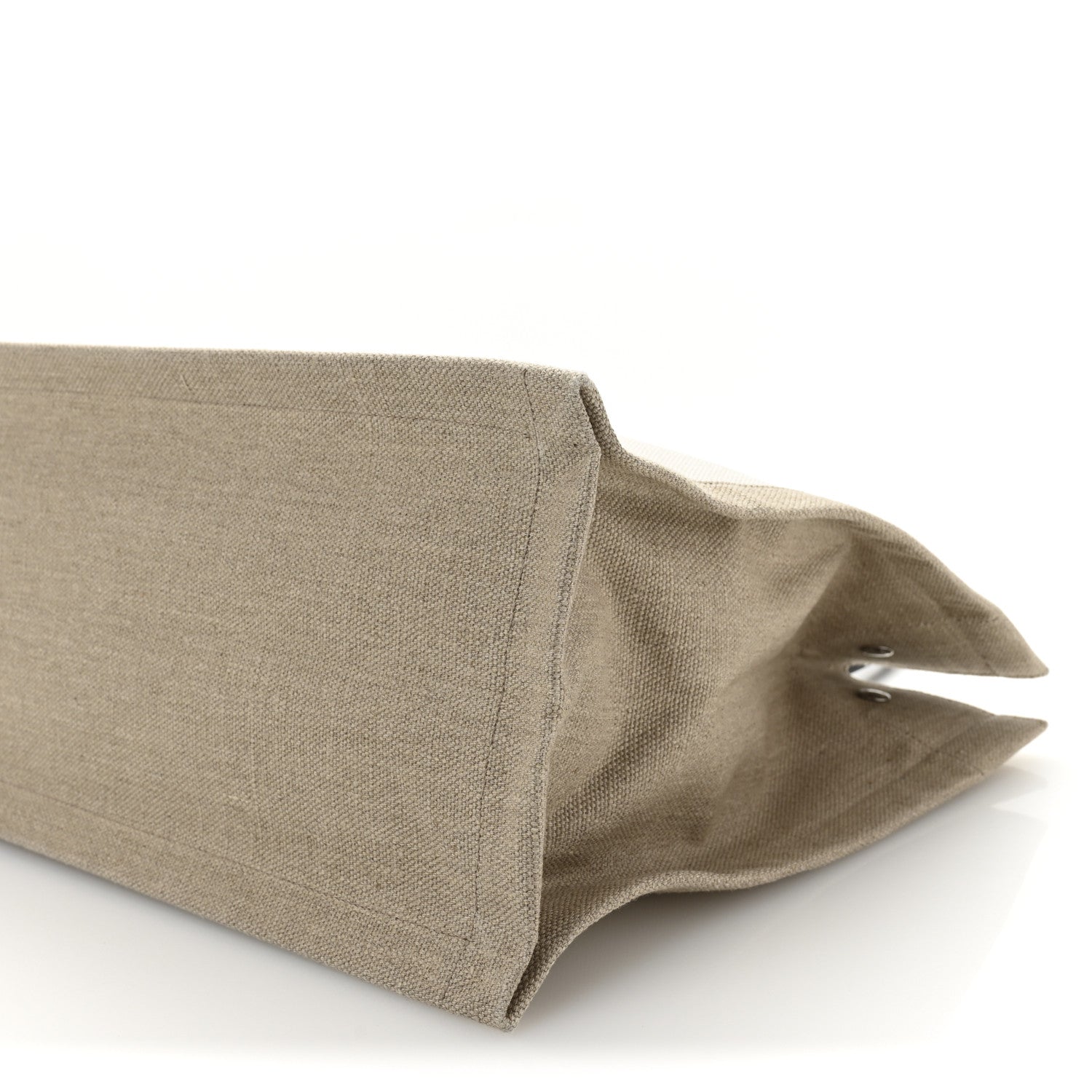 Linen Calfskin Small Rive Gauche Tote Greggio Natural