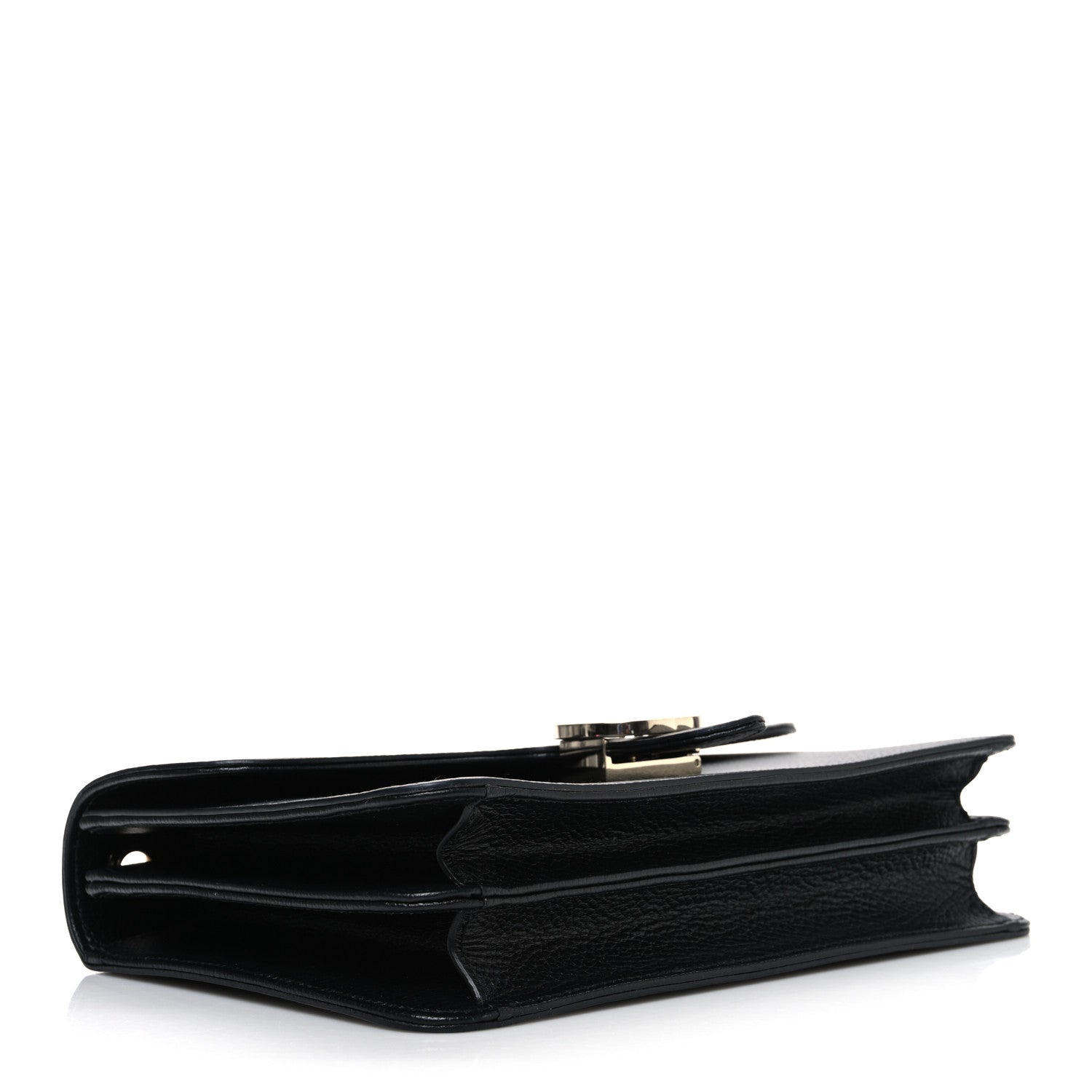 Dollar Calfskin Interlocking G Shoulder Bag Black