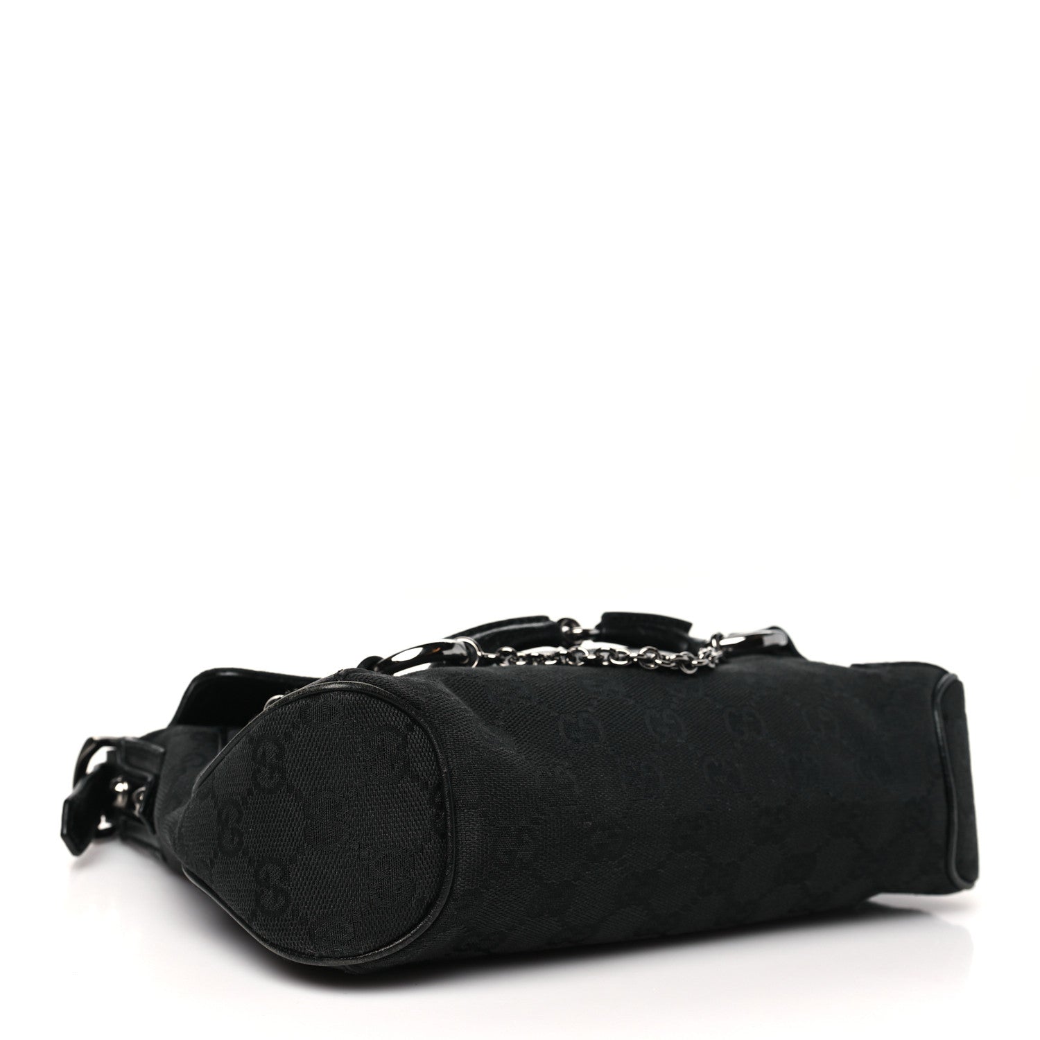 Monogram Horsebit Chain Flap Bag Black