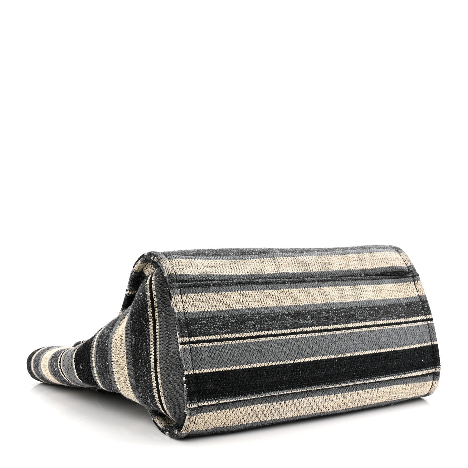 Striped Canvas Medium Deauville Black