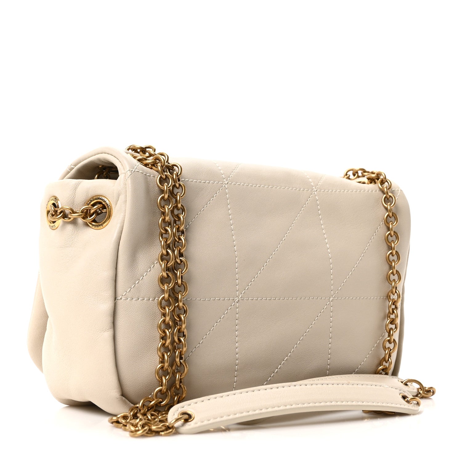 Lambskin Matelasse Monogram Mini Jamie 4.3 Crema Soft
