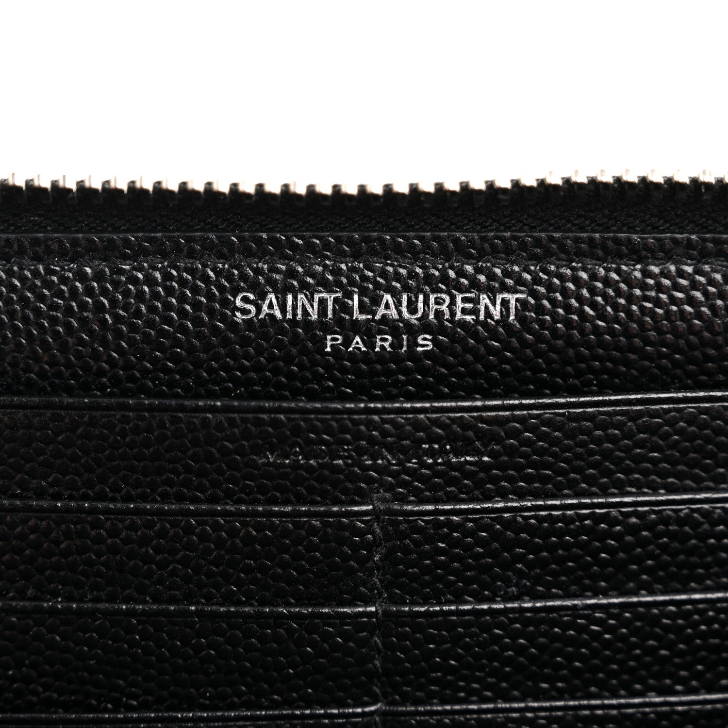 Grain De Poudre Matelasse Chevron Monogram Zip Around Wallet Black
