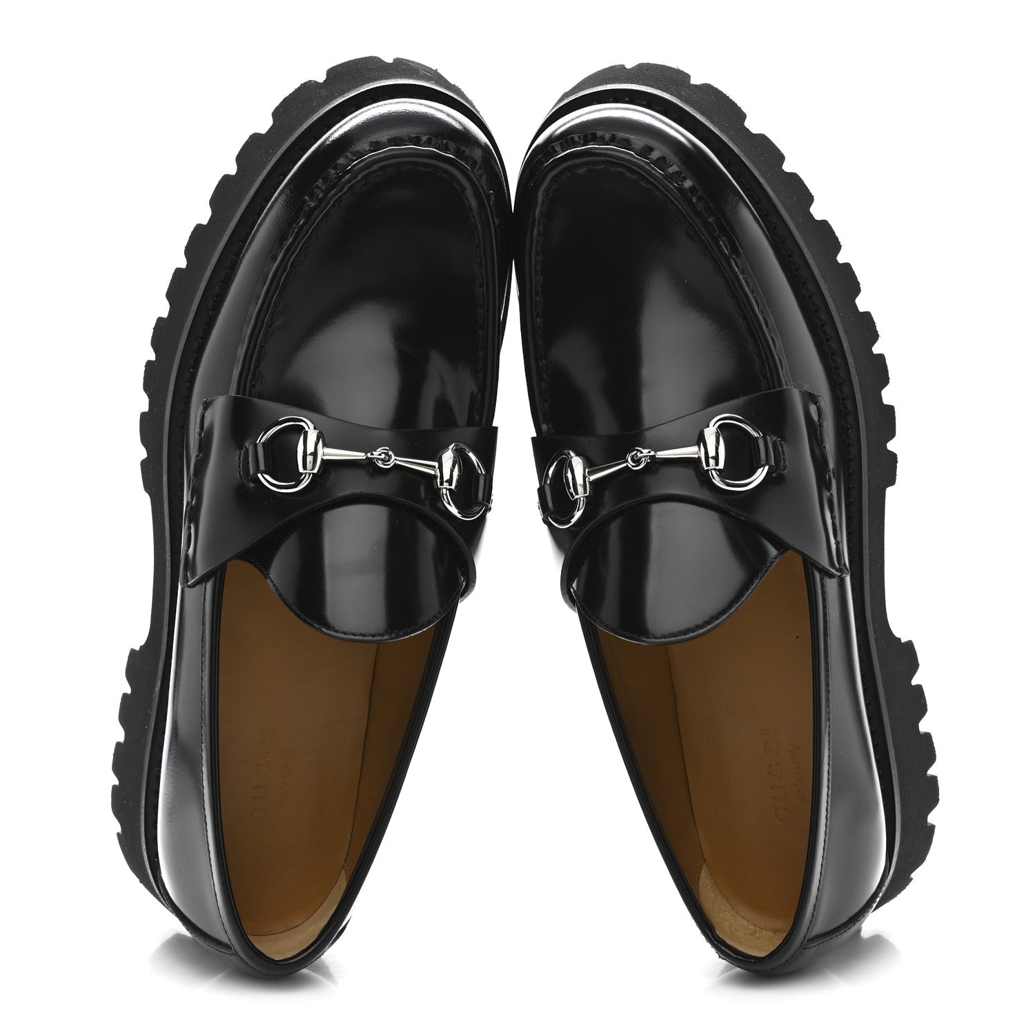 Cordovan Lux Womens Horsebit 45mm Platform Loafers 39.5 Black