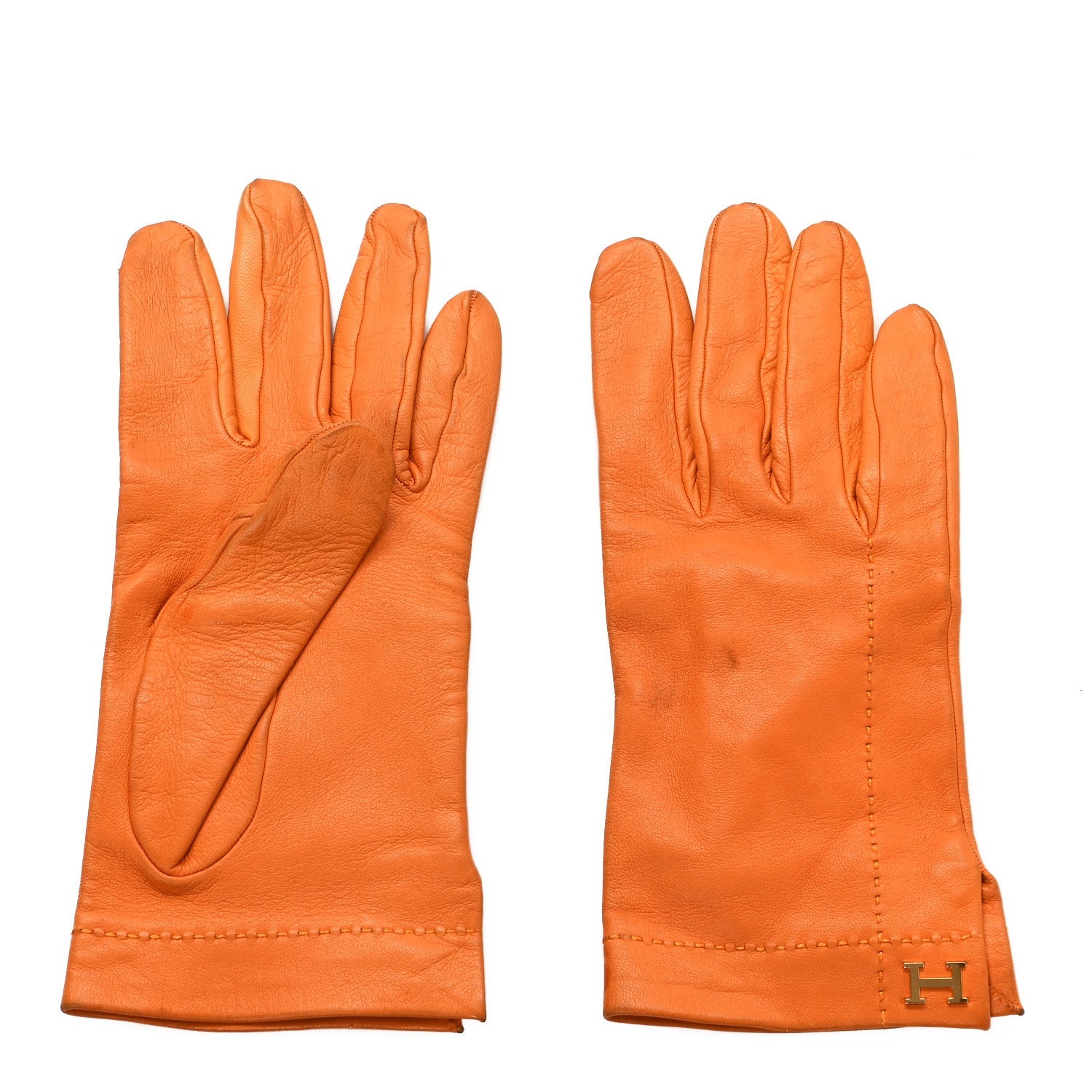 Lambskin Gloves 8 Orange