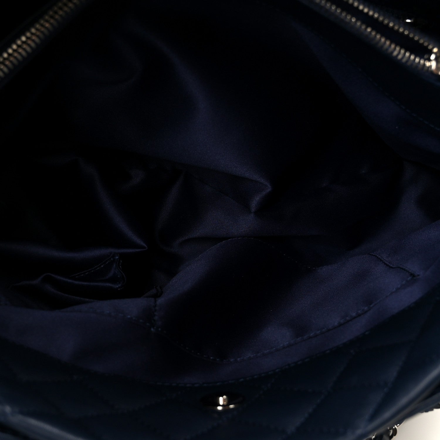 Lambskin Quilted Chanel 7 Large Tote Navy