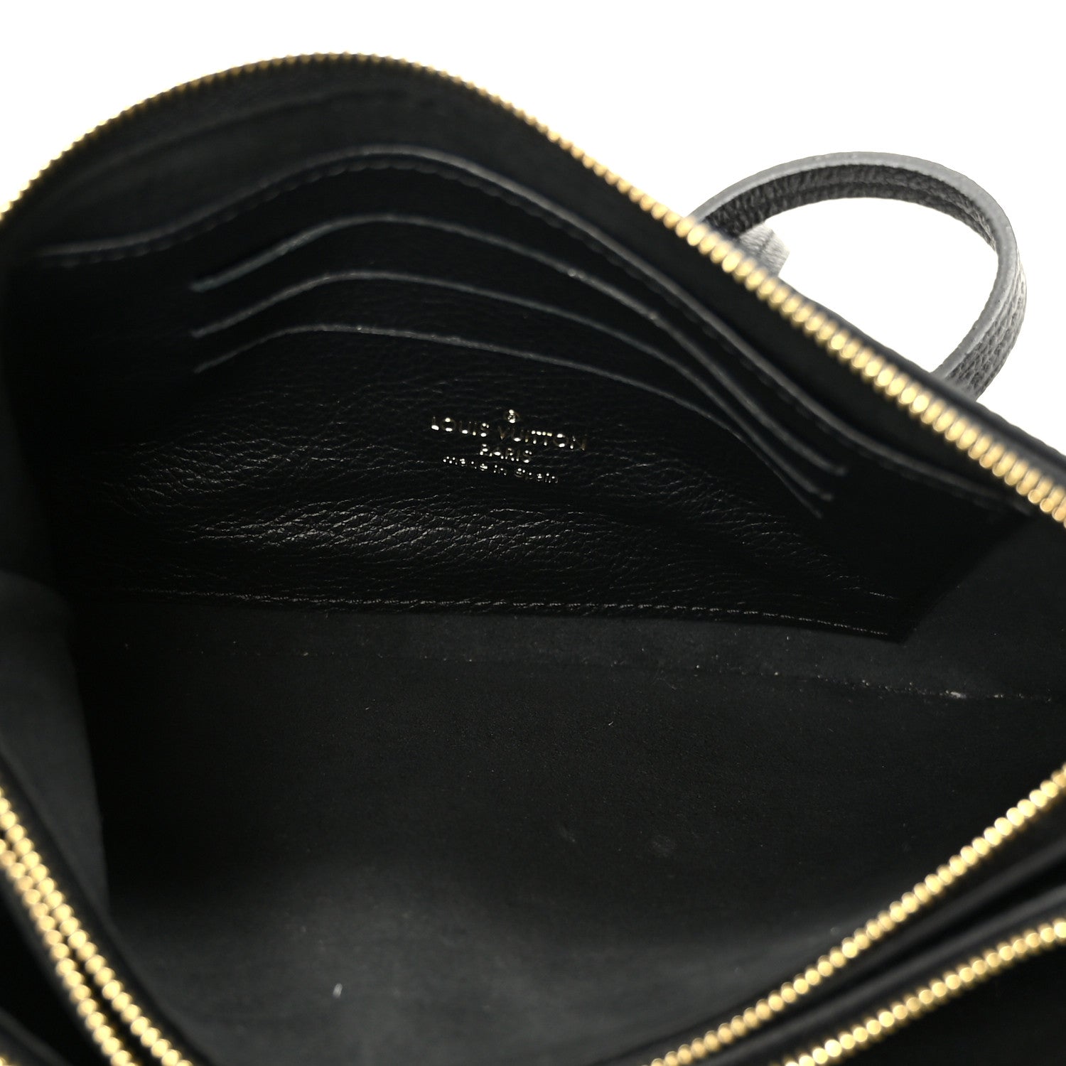 Empreinte Monogram Giant Double Zip Pochette Black Cream