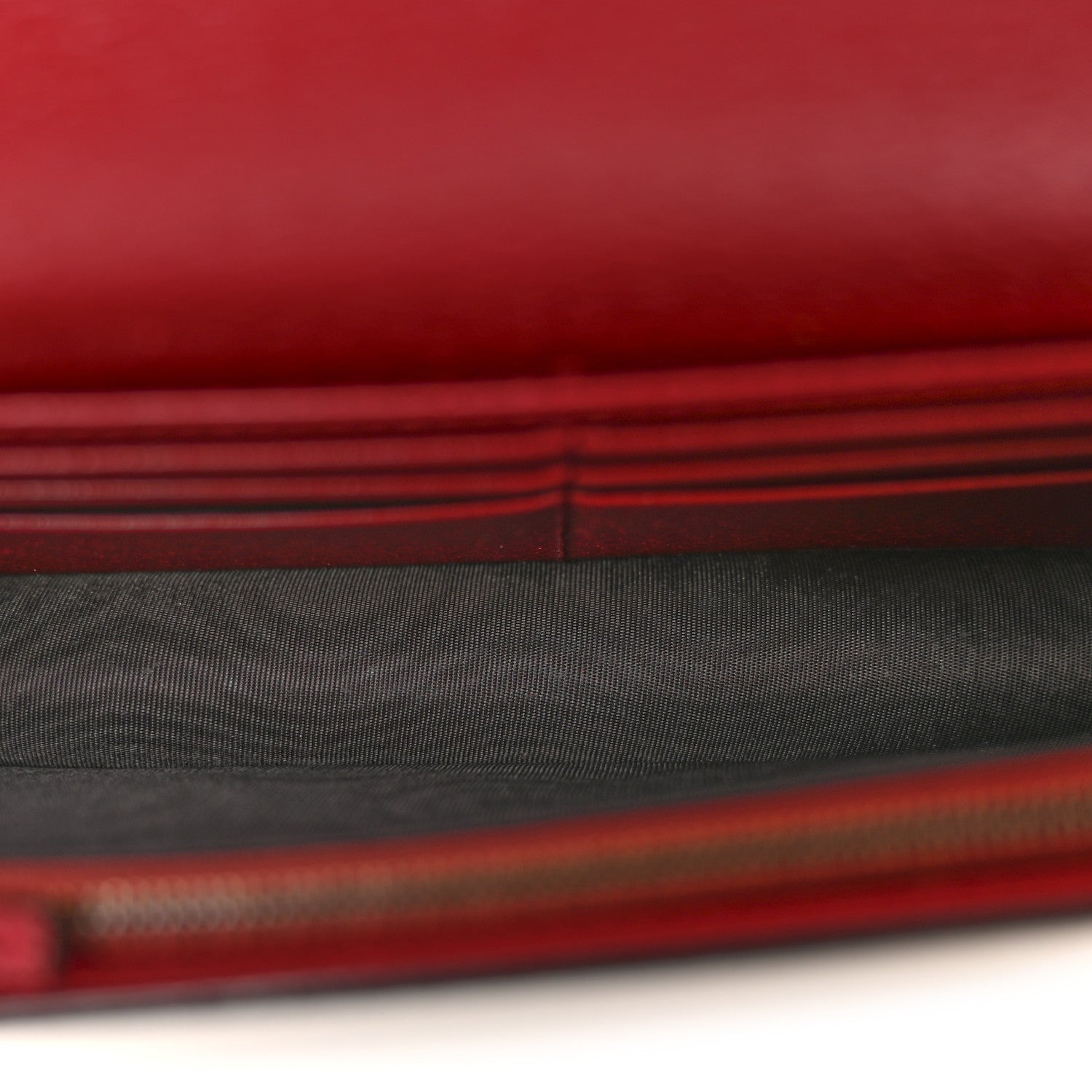 GG Supreme Monogram Web Queen Margaret Chain Wallet Red