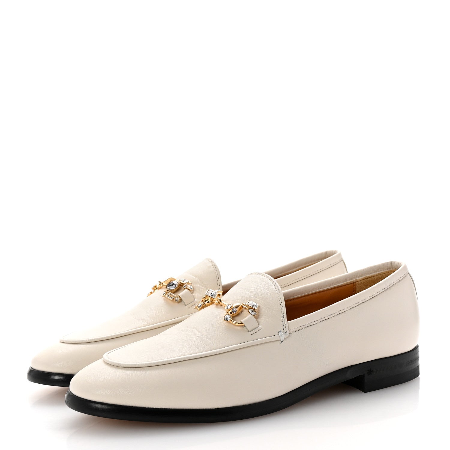 Malaga Kid 70 Crystal Horsebit Womens Jordaan Loafers 37 Mystic White