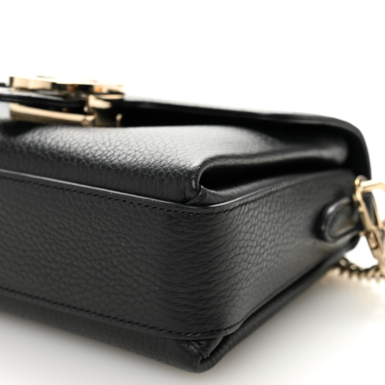 Dollar Calfskin Interlocking G Crossbody Bag Black