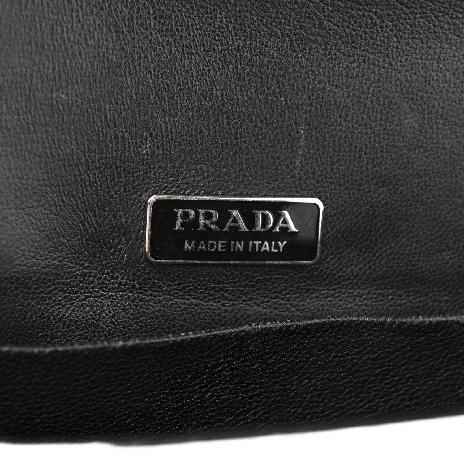 Metallic Vitello Saffiano Cahier Bag Silver Black