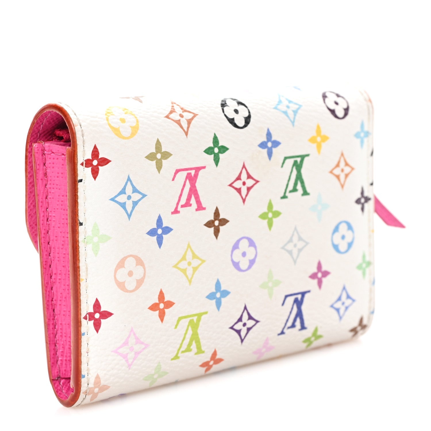 LV X TM Monogram Multicolor Rosalie Coin Purse White Kawaii Pink