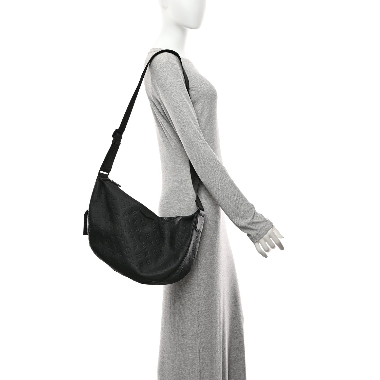 Calfskin Monogram Shadow Hobo Hamac Black
