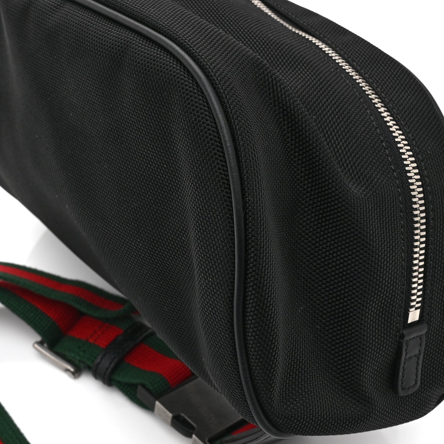 Techno Canvas Web Large Belt Bag Black