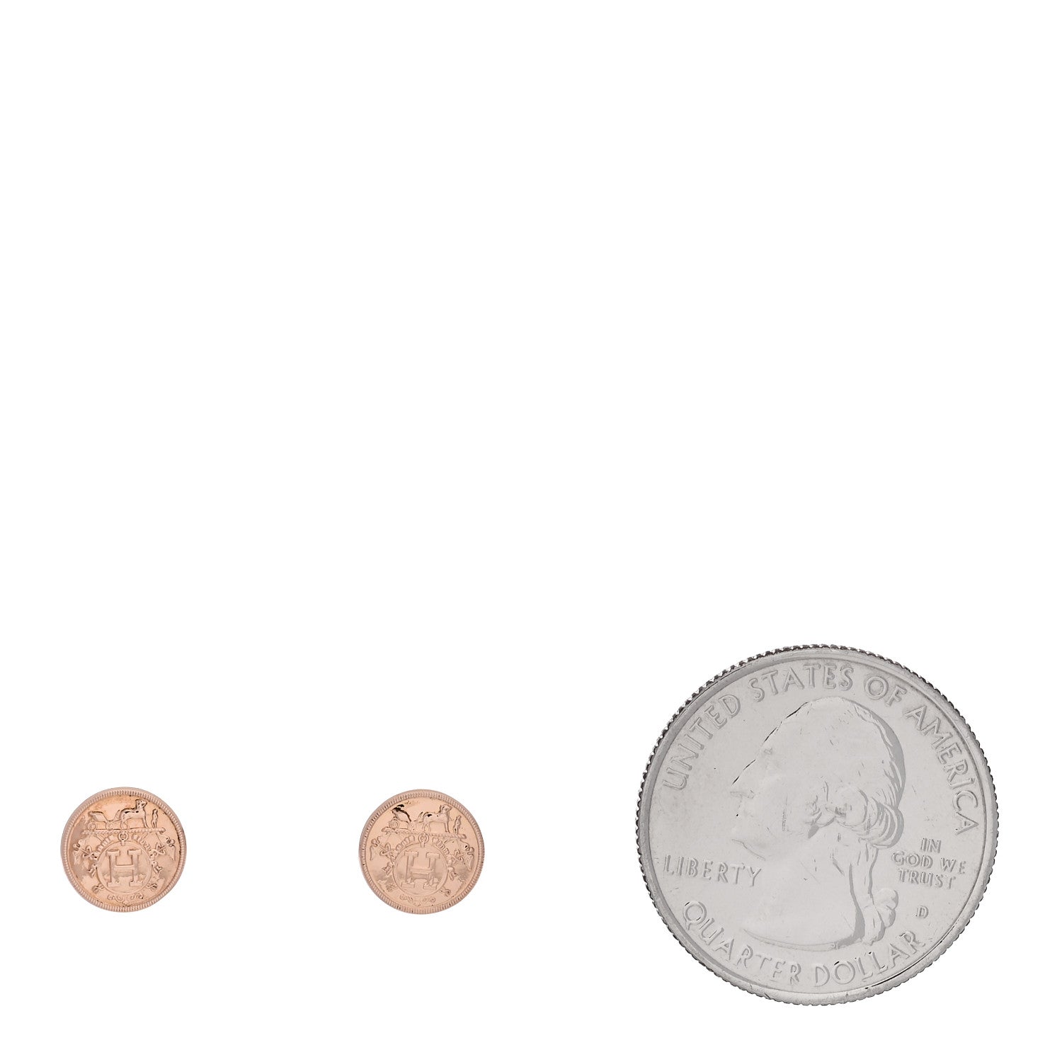 18K Rose Gold TPM Ex-Libris Stud Earrings