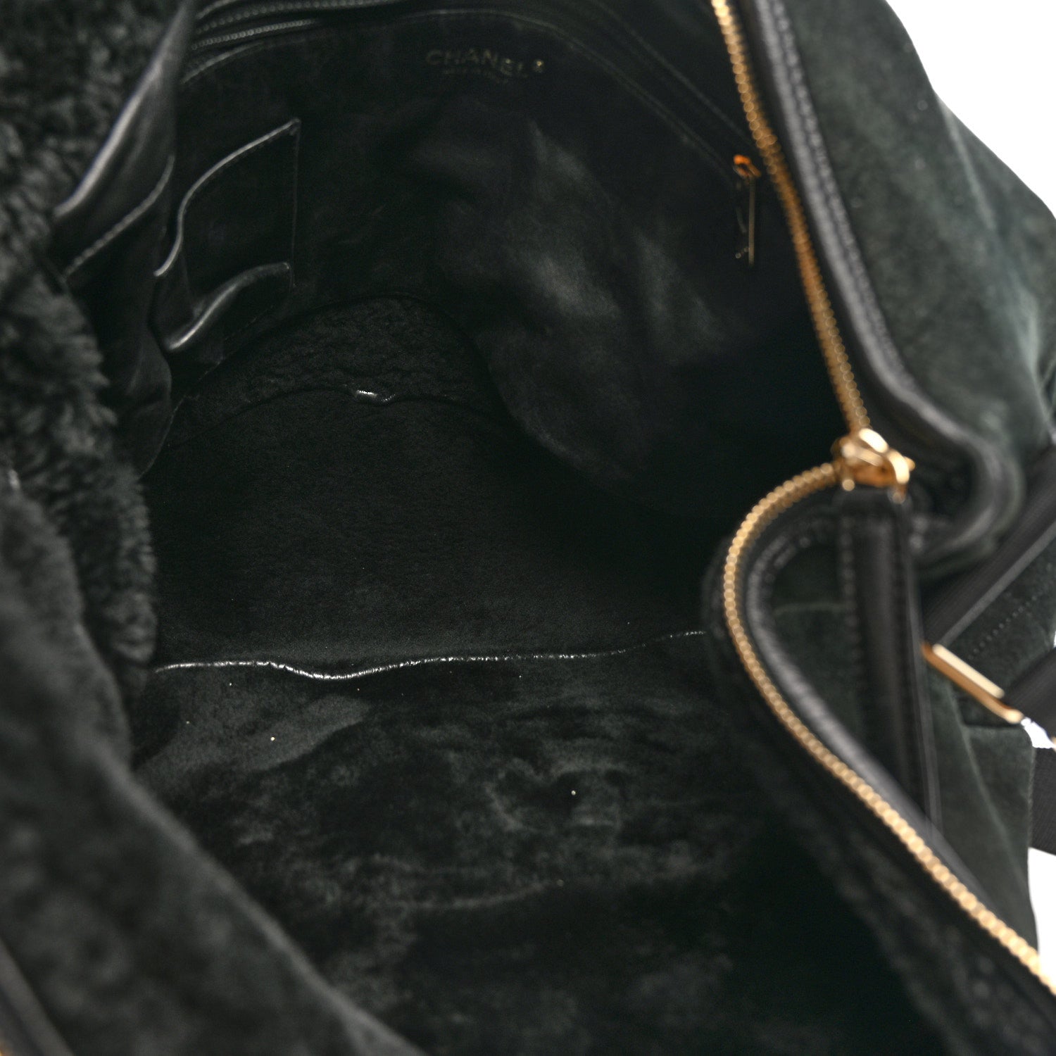 Suede Sparkling Winter Messenger Black