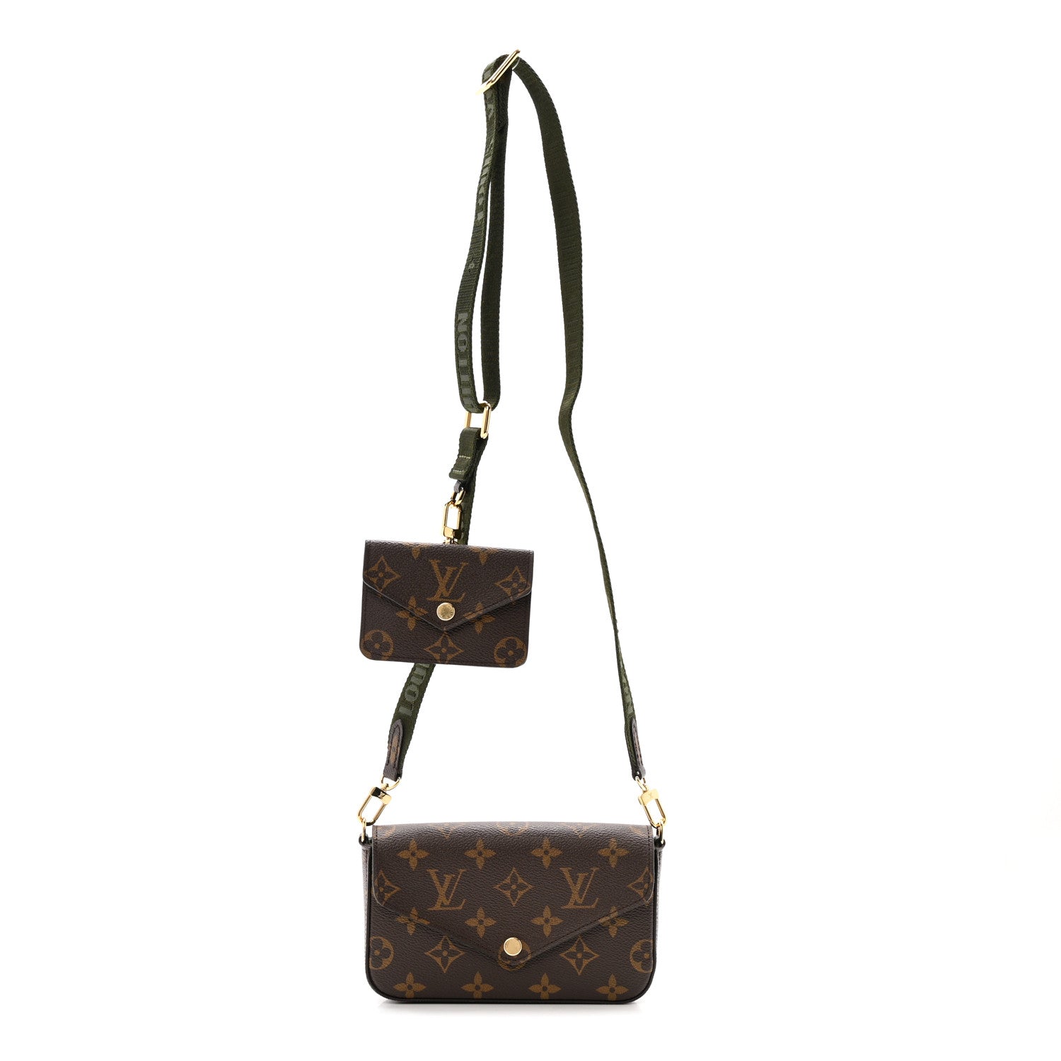 Monogram Felicie Strap & Go Kaki