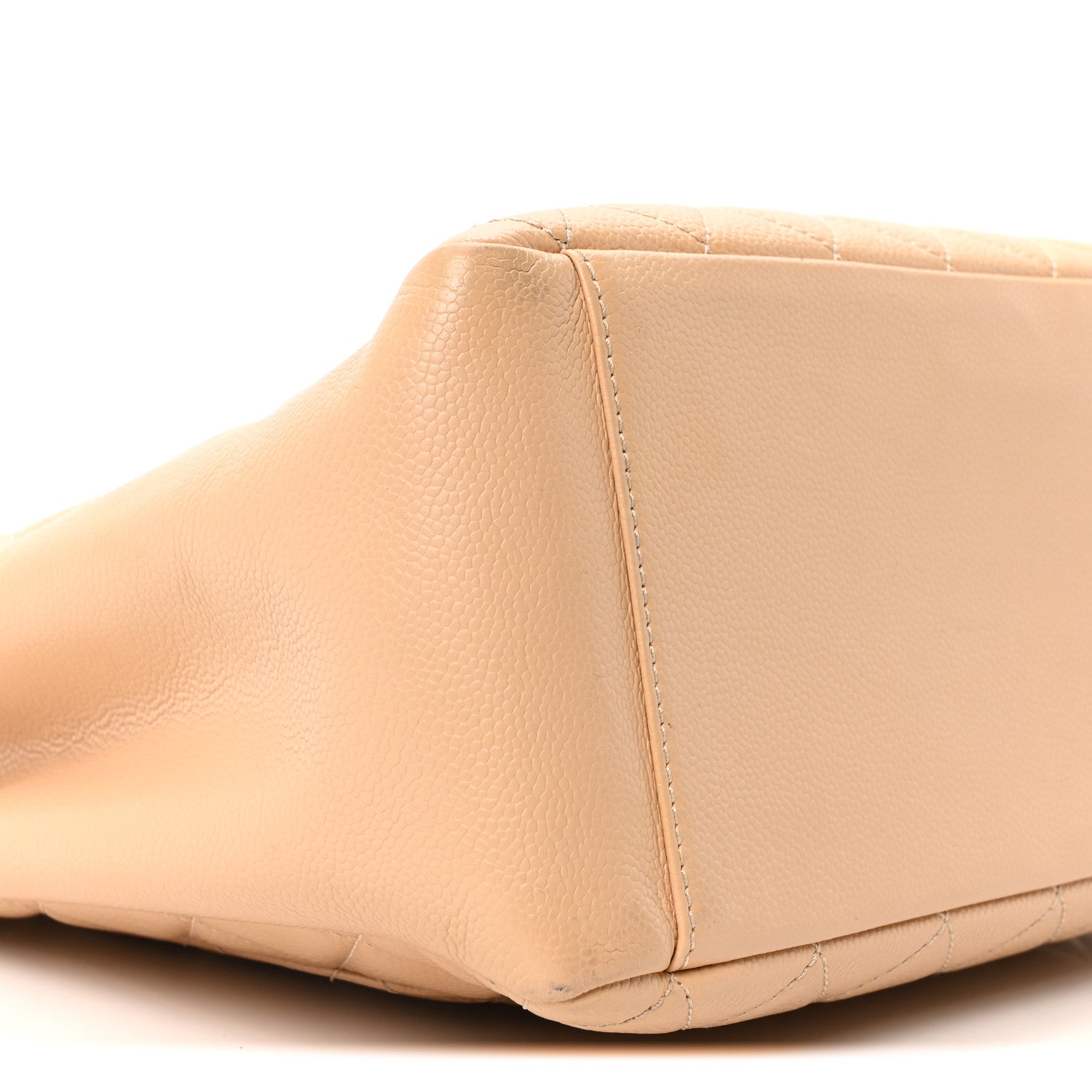 Caviar Quilted Grand Shopping Tote GST Beige