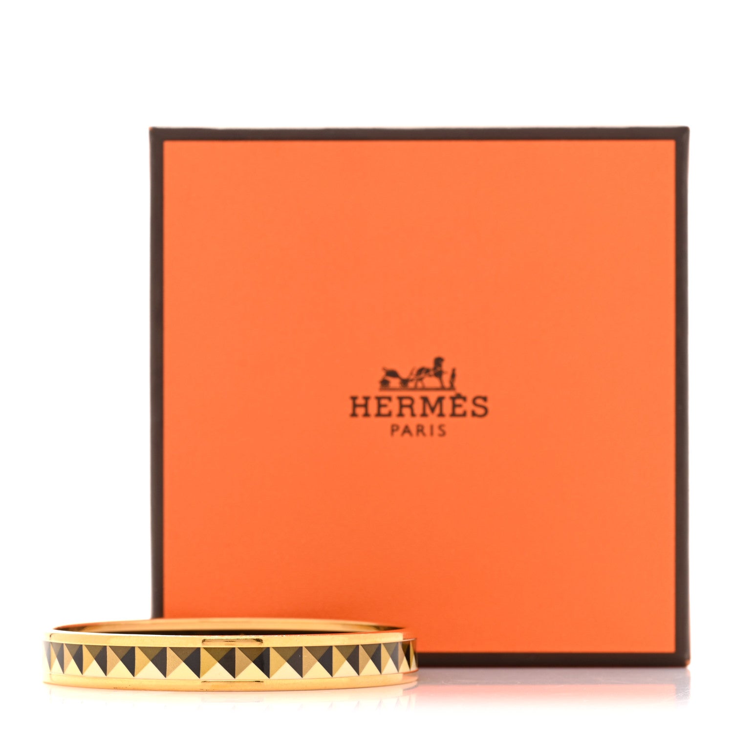 Enamel Printed Narrow Clous en Trompe l'Oeil Bracelet 65