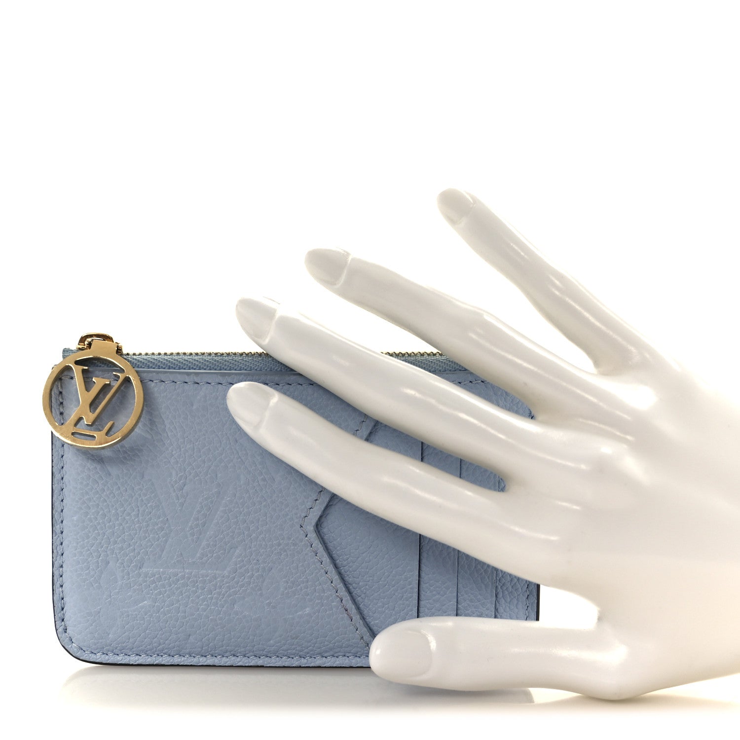 Empreinte Monogram Zipped Romy Card Holder Bleu Nuage