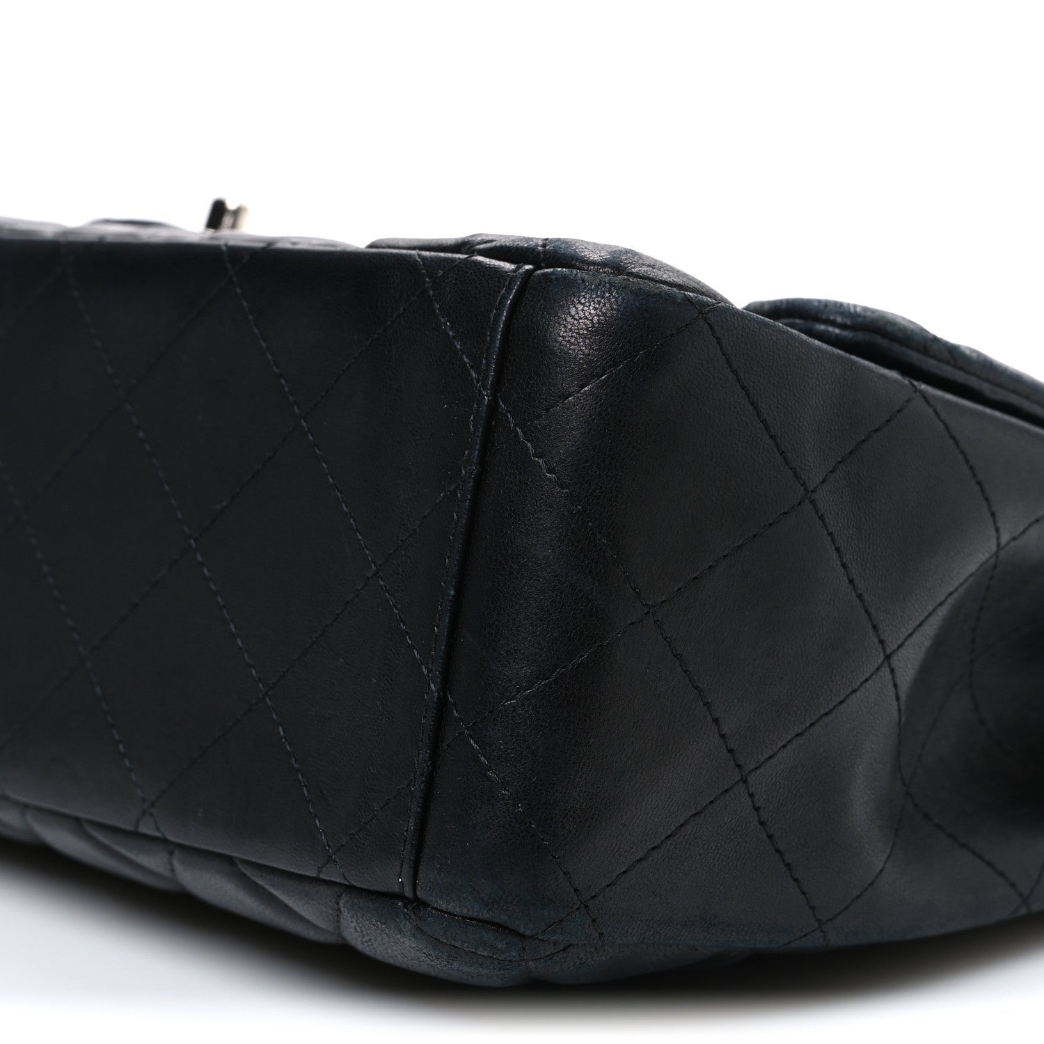 Lambskin Quilted Maxi Single Flap Black