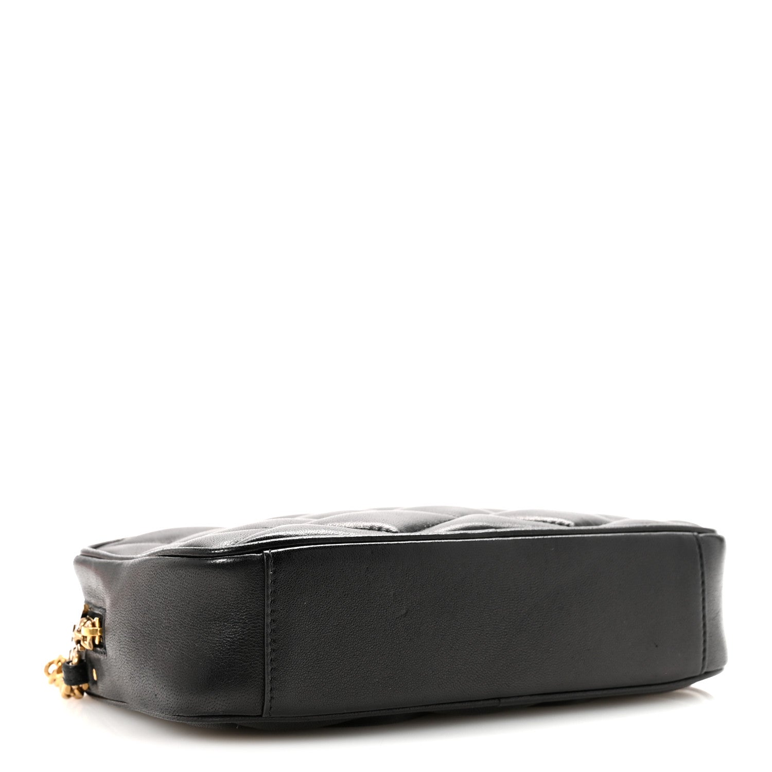 Lambskin Quilted Mini Camera Bag Black