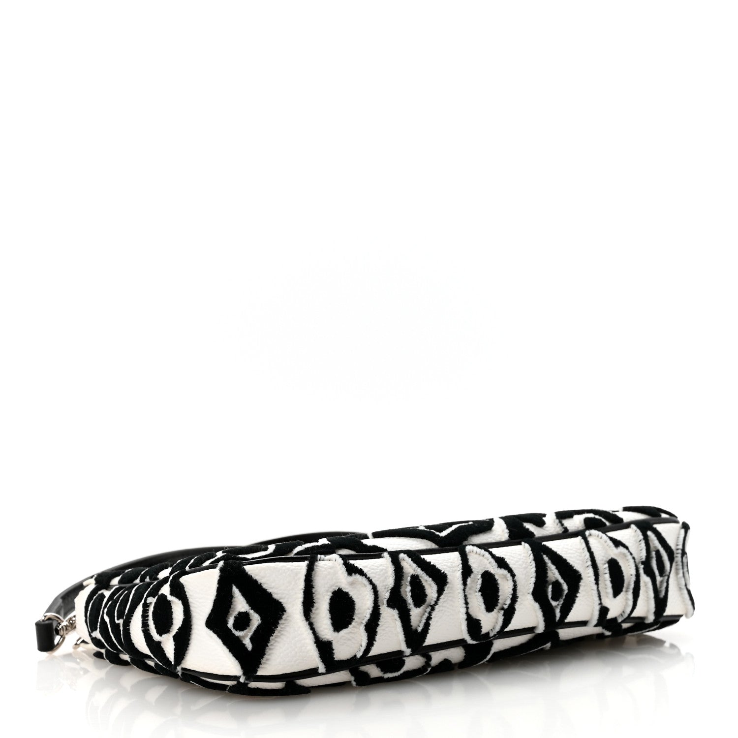 X UF Tufted Monogram Pochette Accessories White Black