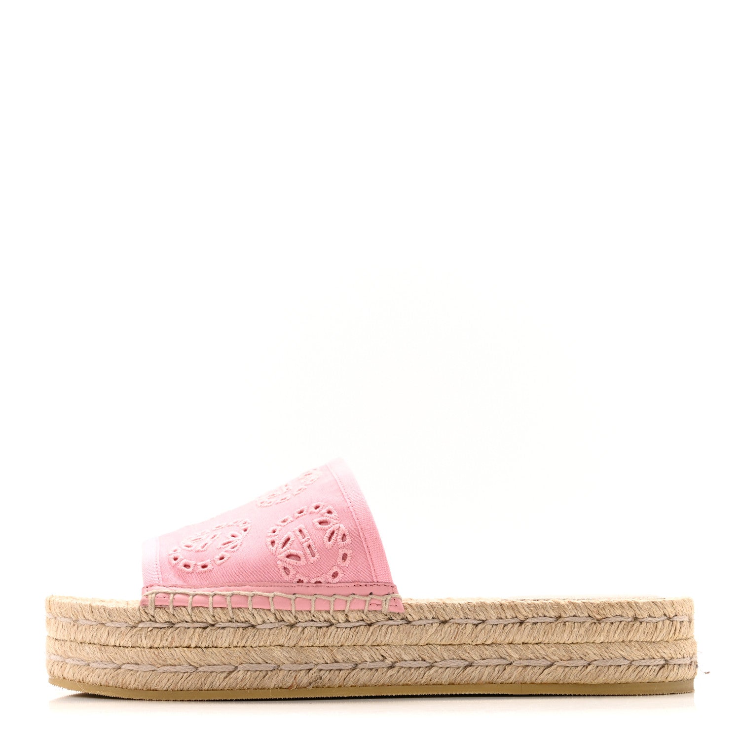 Canvas Interlocking G Damita Espadrille Sandals 37.5 Wild Rose