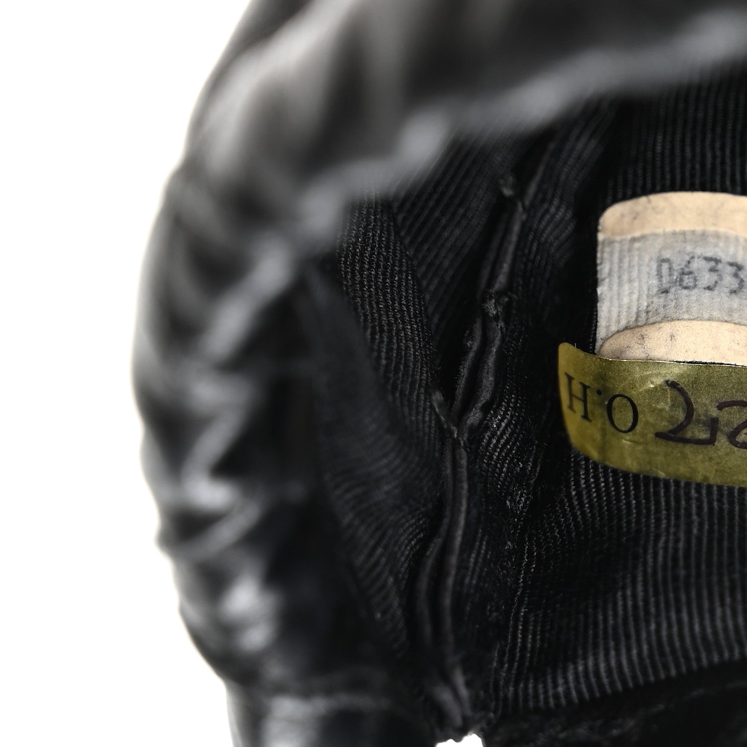 Calfskin Quilted Drawstring Pouch Black