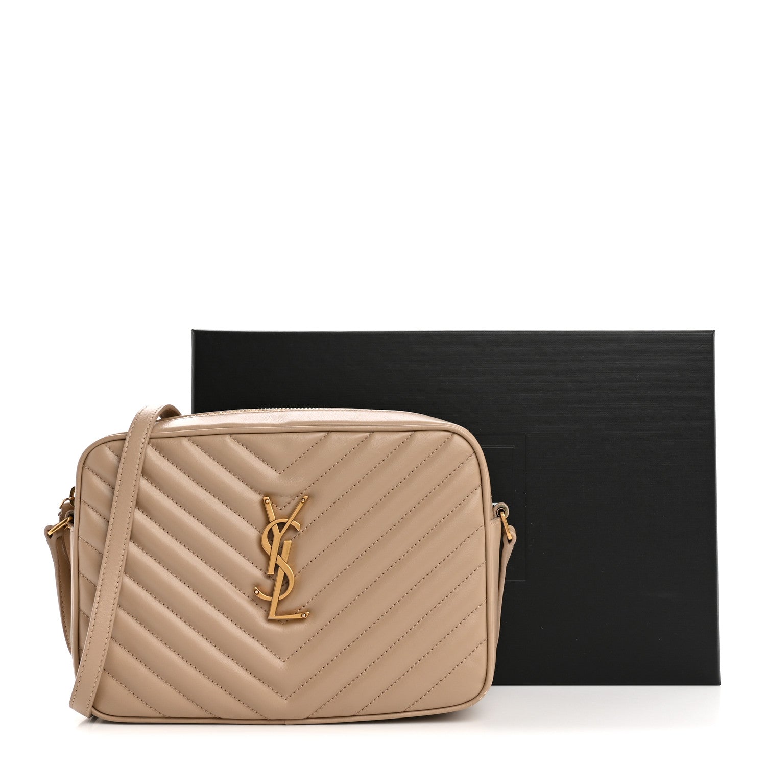 Calfskin Matelasse Monogram Lou Camera Bag Dark Beige