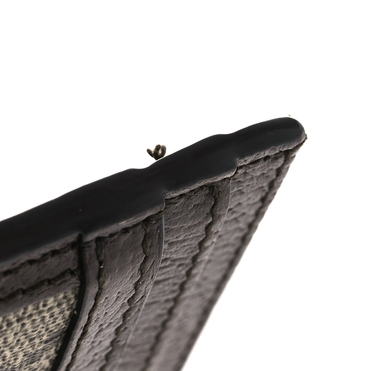 GG Supreme Monogram Textured Dollar Calfskin Ophidia Card Holder Beige Ebony New Acero