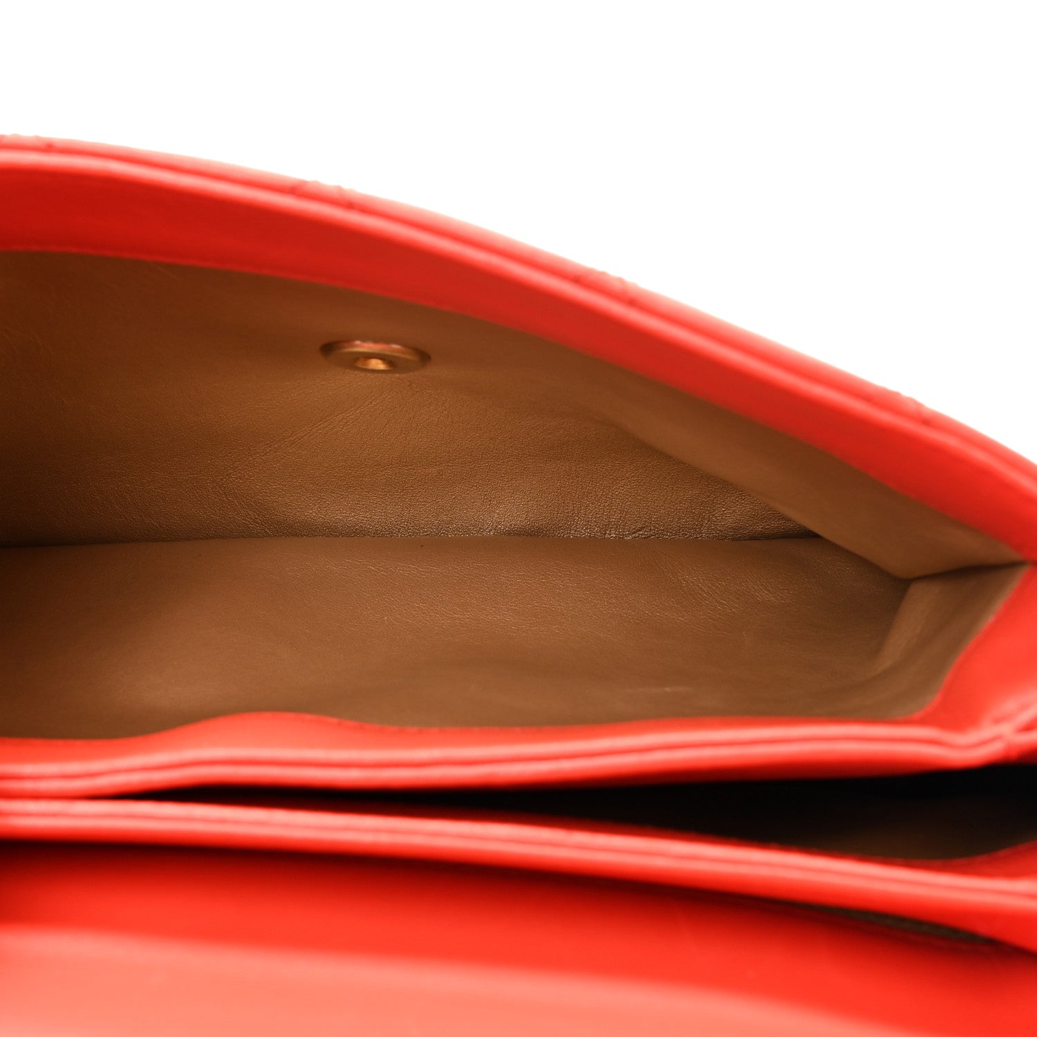 Lambskin Quilted Medium Trendy Spirit Top Handle Bag Orange