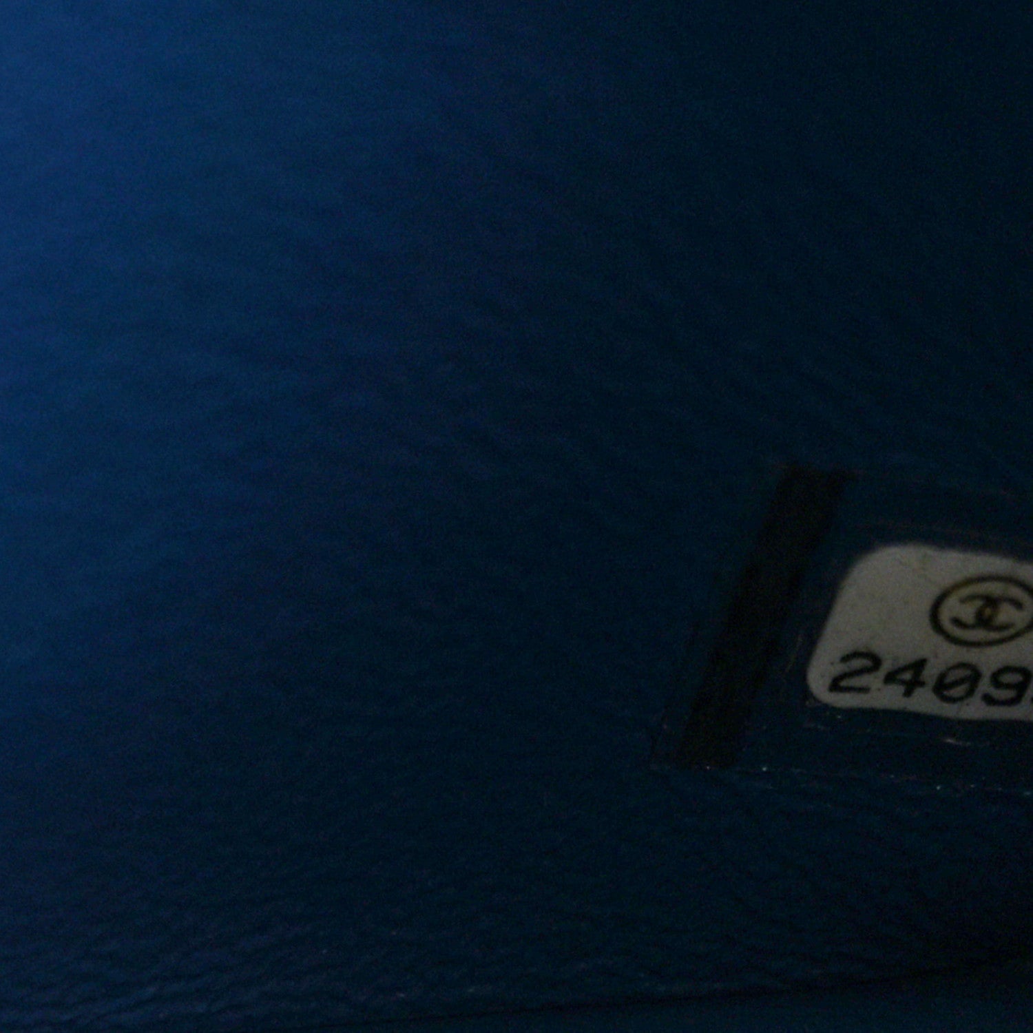Caviar Chevron Quilted Jumbo Double Flap Blue