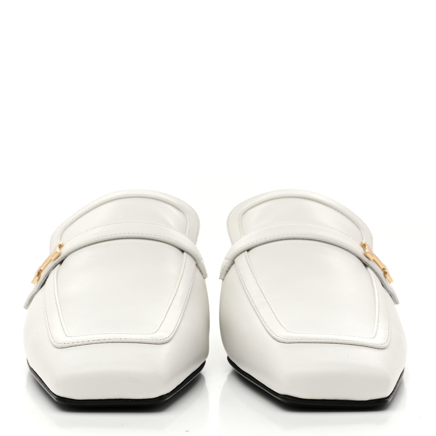 Calfskin Womens Groupie Mules 37 White