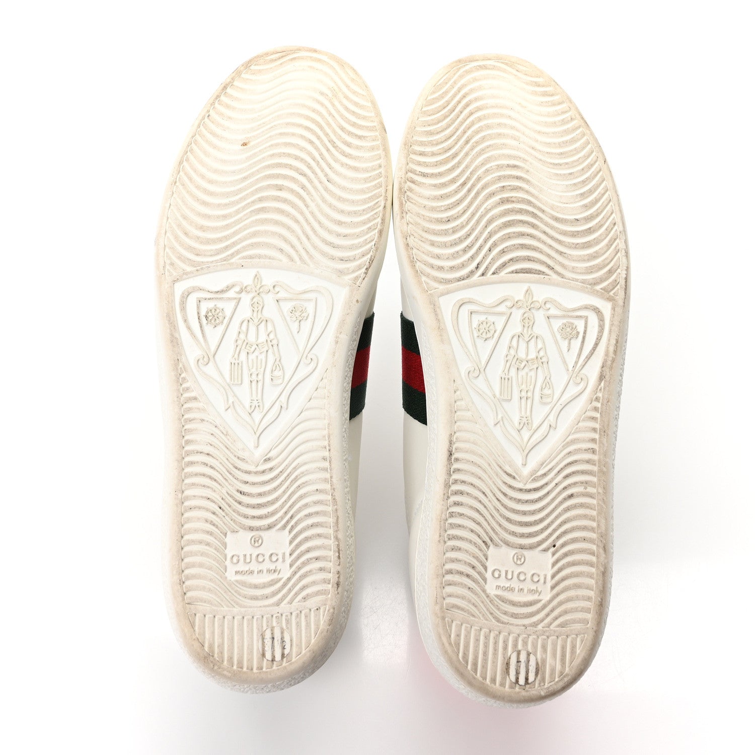 Calfskin Ayers Bee Embroidered Womens Ace Sneakers 37.5 White Green