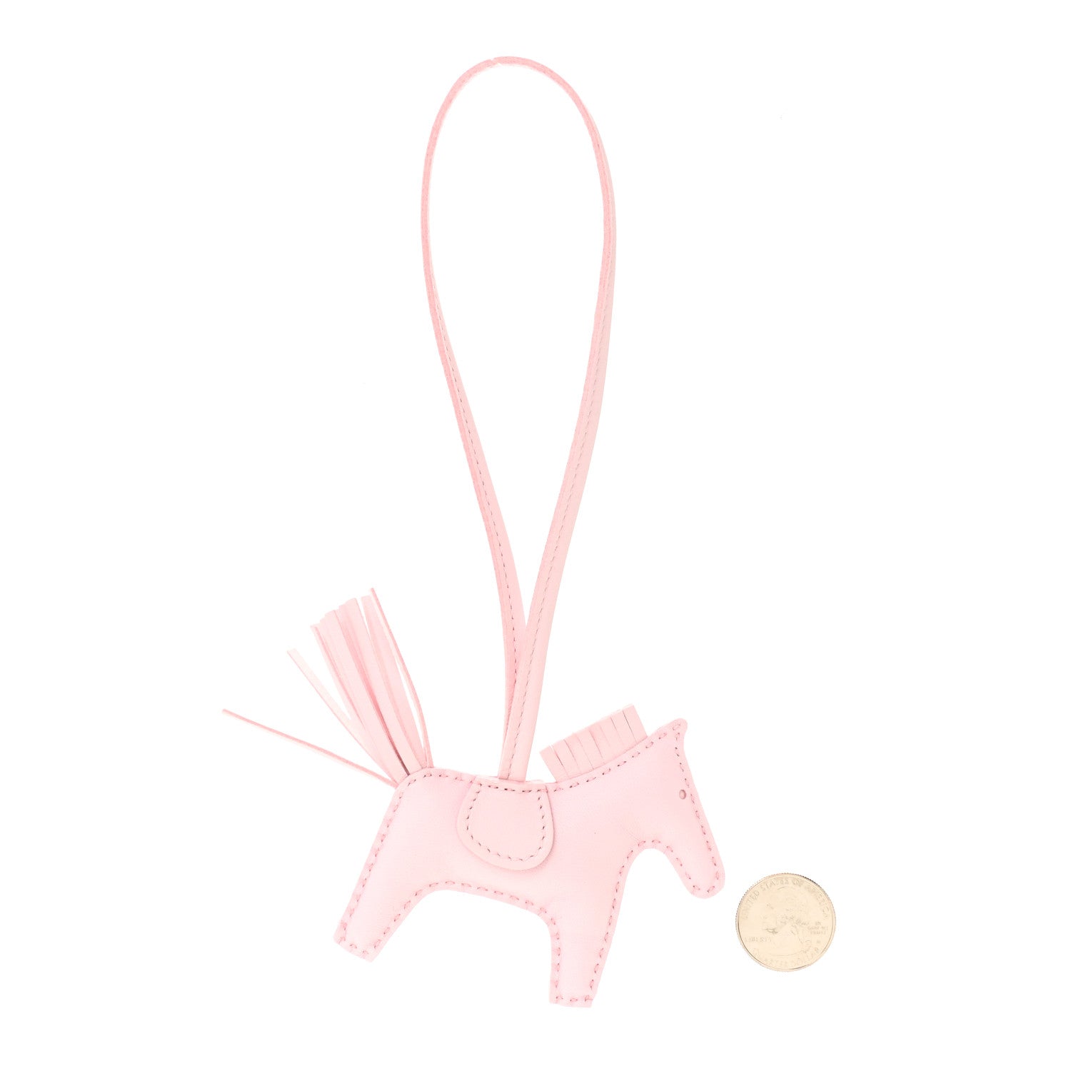 Milo Lambskin Rodeo Horse Bag Charm PM Rose Darling