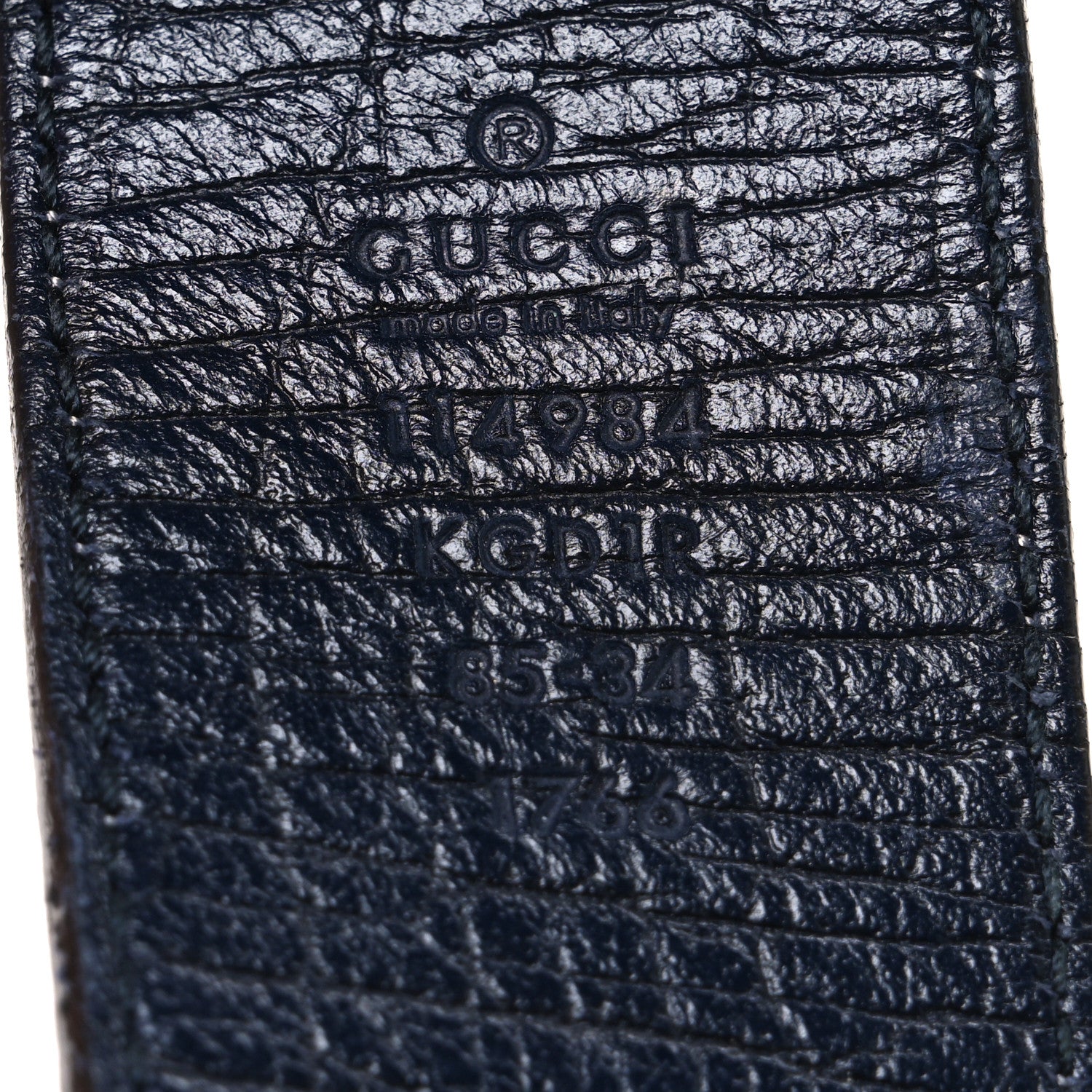 GG Supreme Monogram Selleria Calfskin Interlocking G 40mm Belt 85 34 Navy