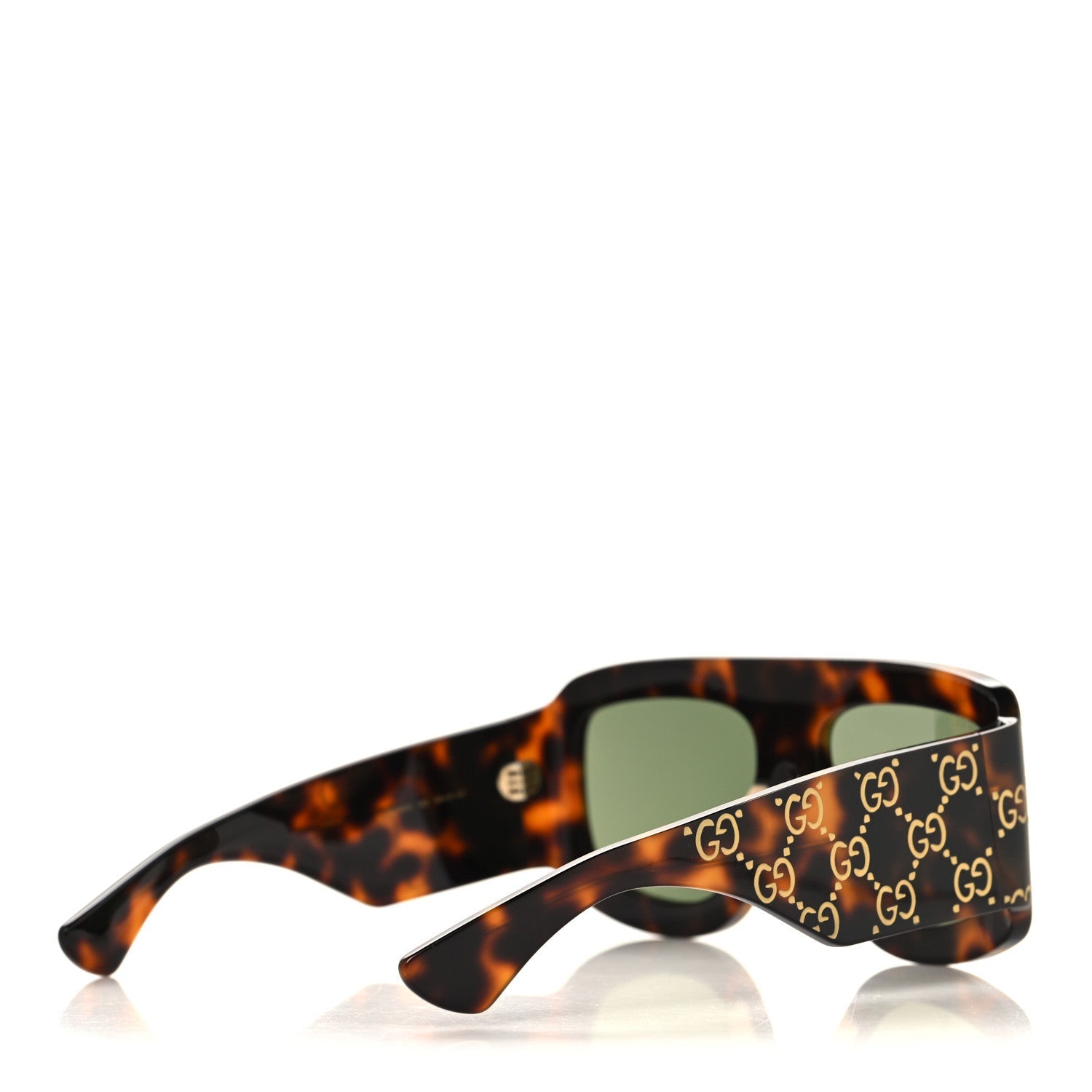 Acetate Monogram Shield Sunglasses GG0983S Havana