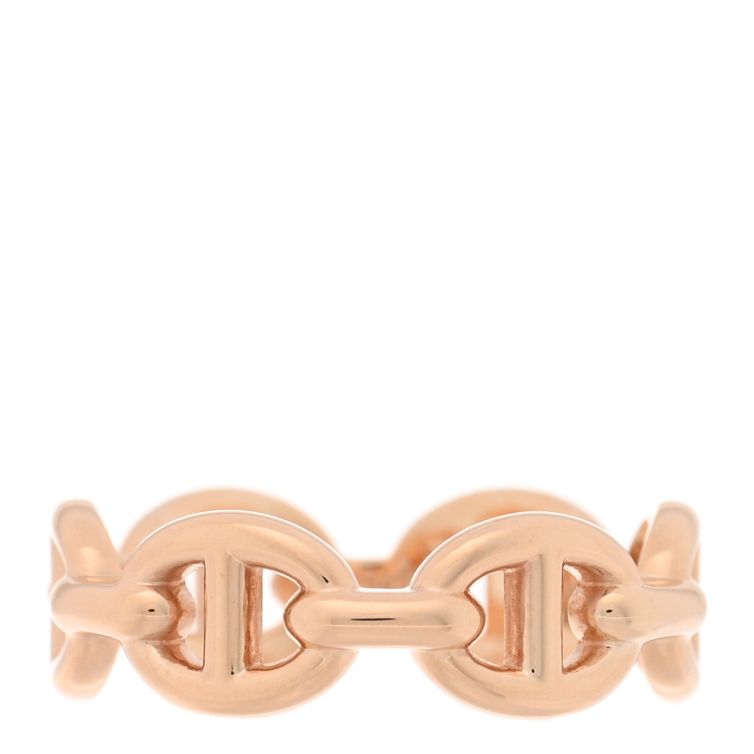 18K Rose Gold PM Chaine d'Ancre Enchainee Ring 48 4.5
