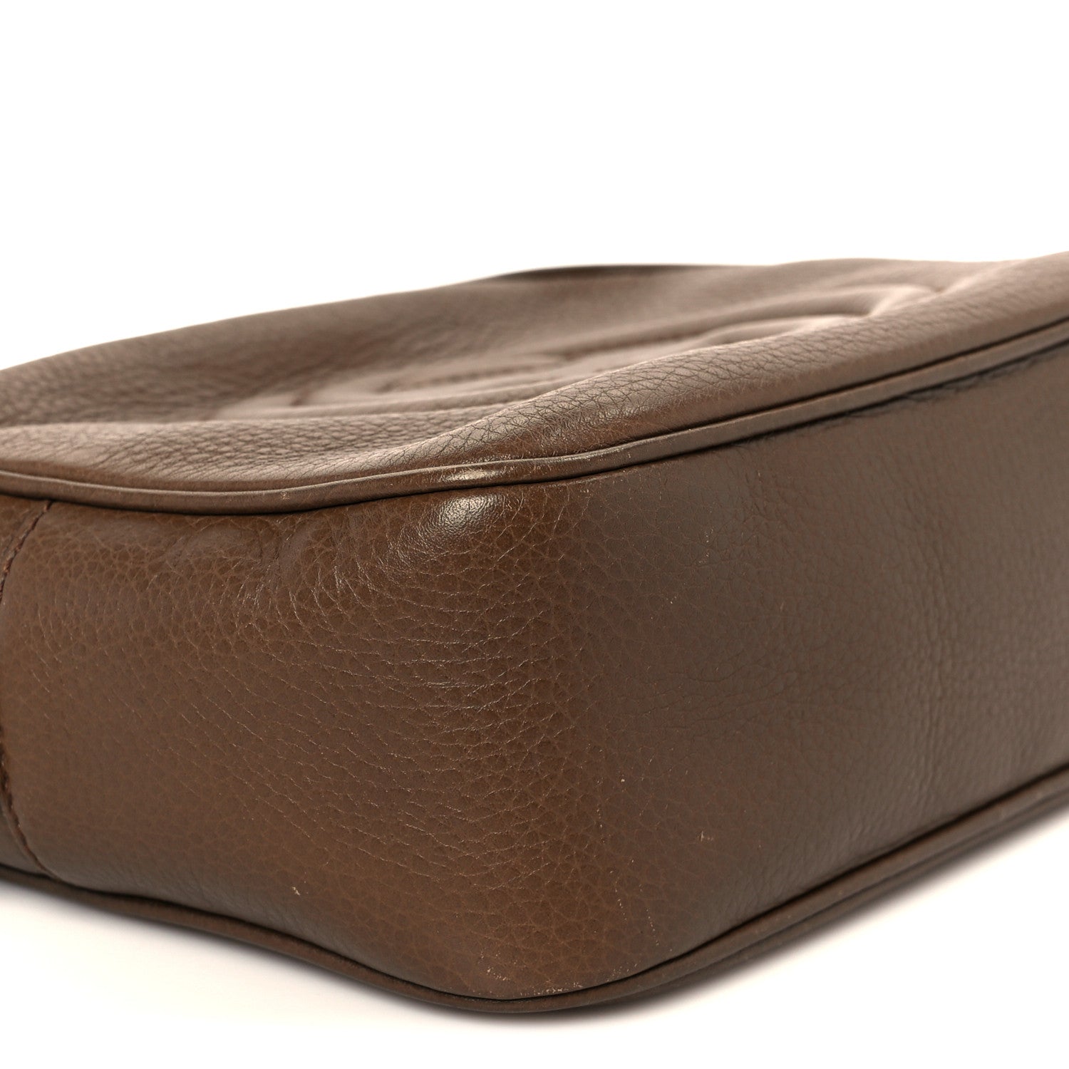 Pebbled Calfskin Small Soho Disco Bag Acero