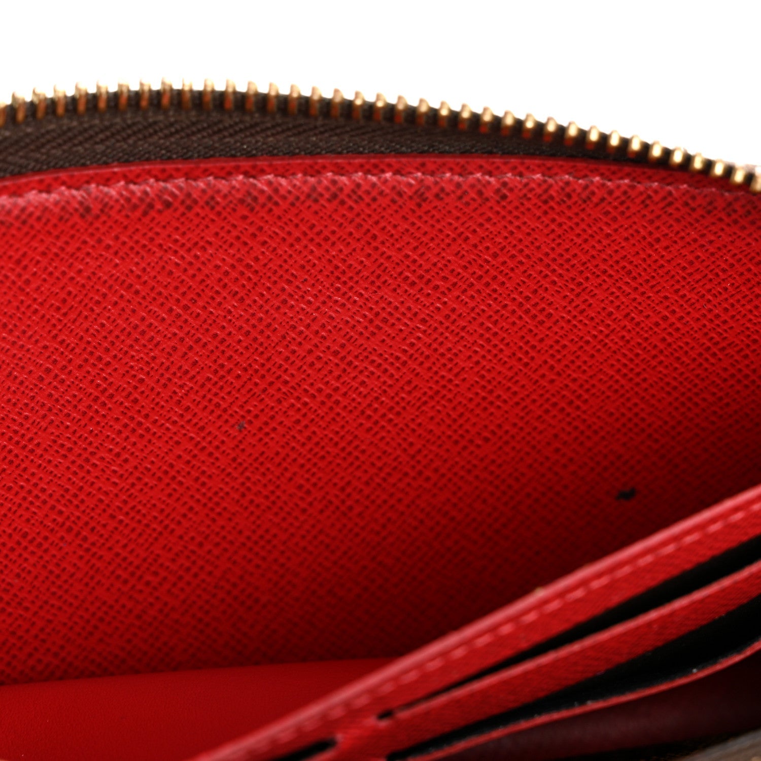 Damier Ebene Clemence Wallet Cherry