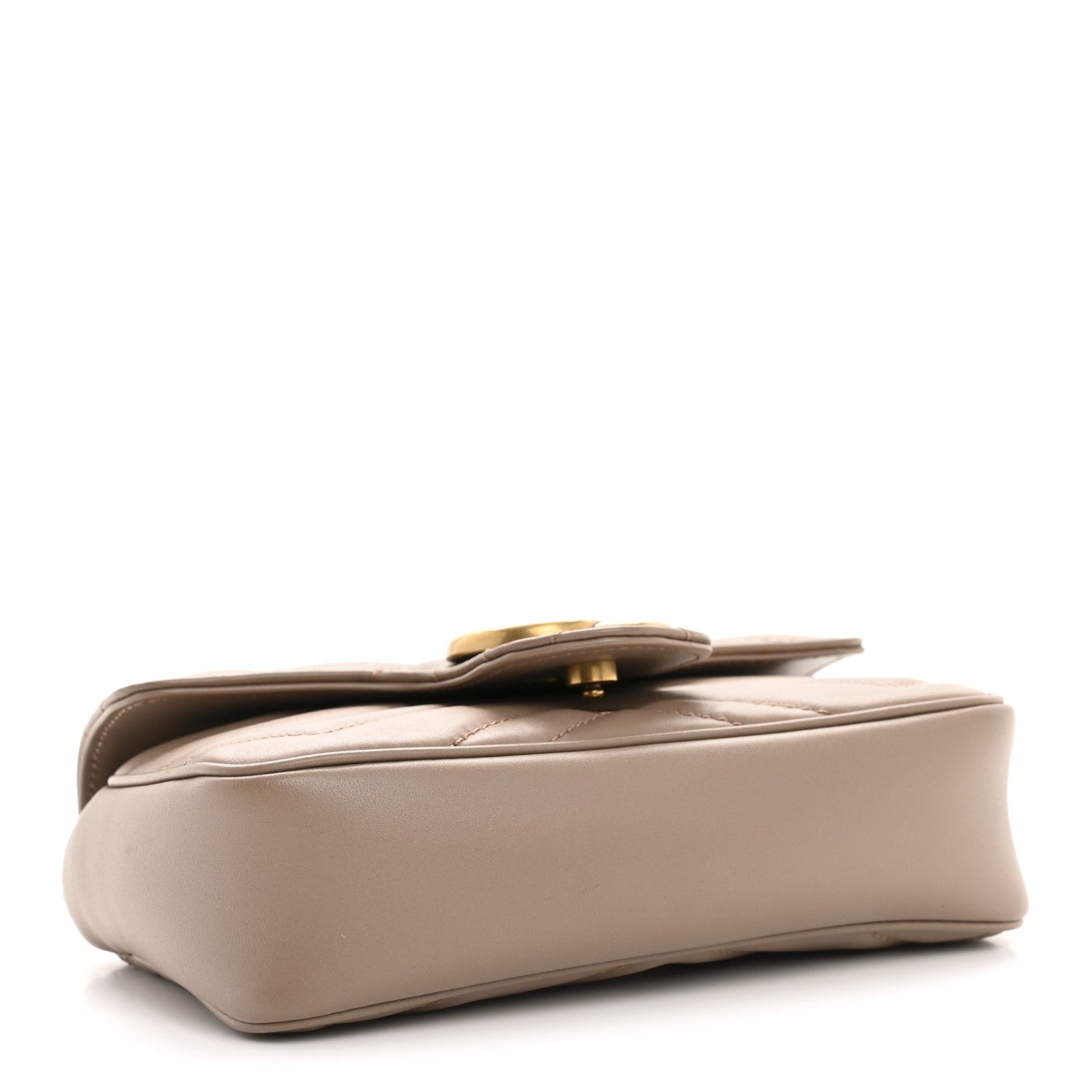 Calfskin Matelasse Super Mini GG Marmont Shoulder Bag Porcelain Rose
