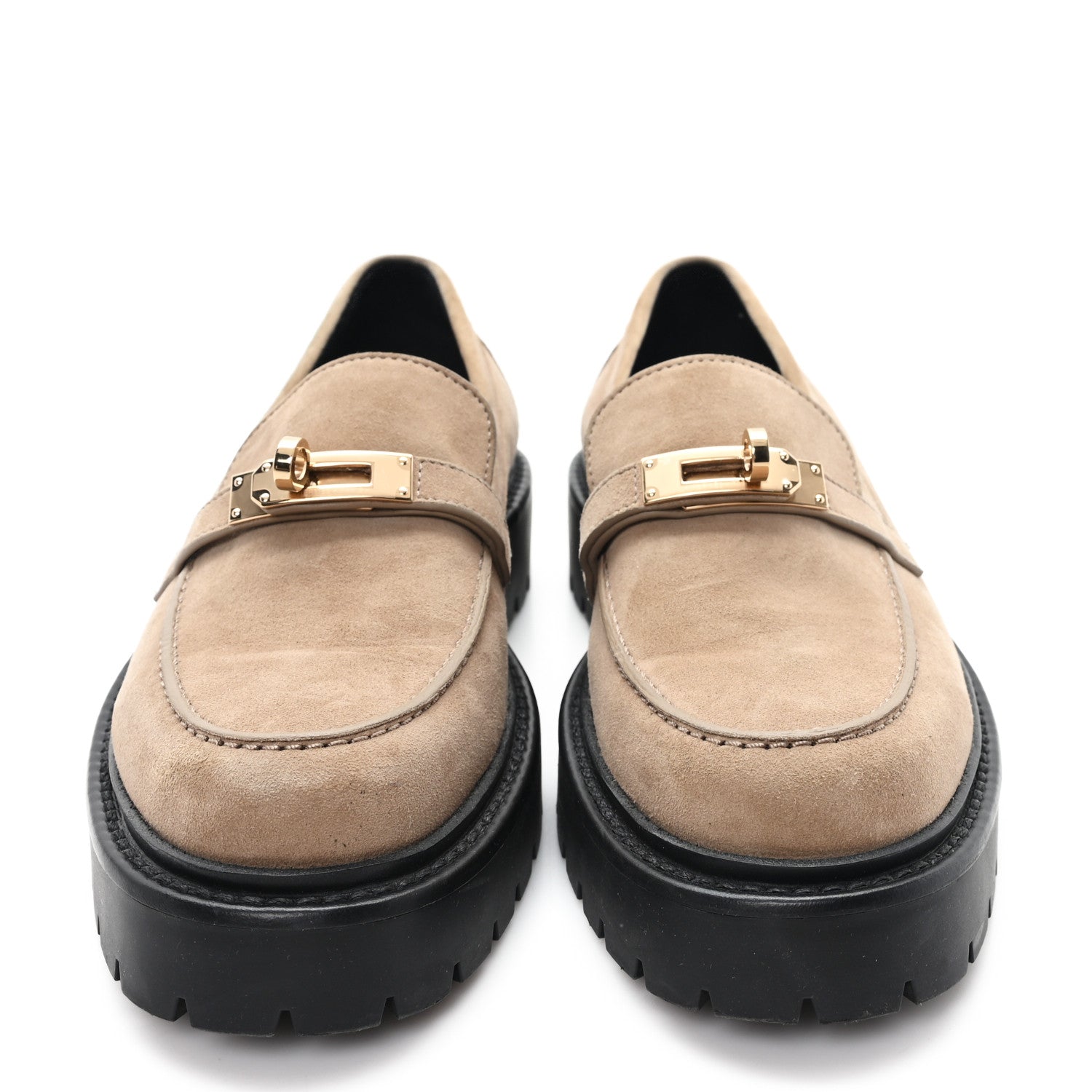 Suede Womens Icone Loafers 38 Beige Sable