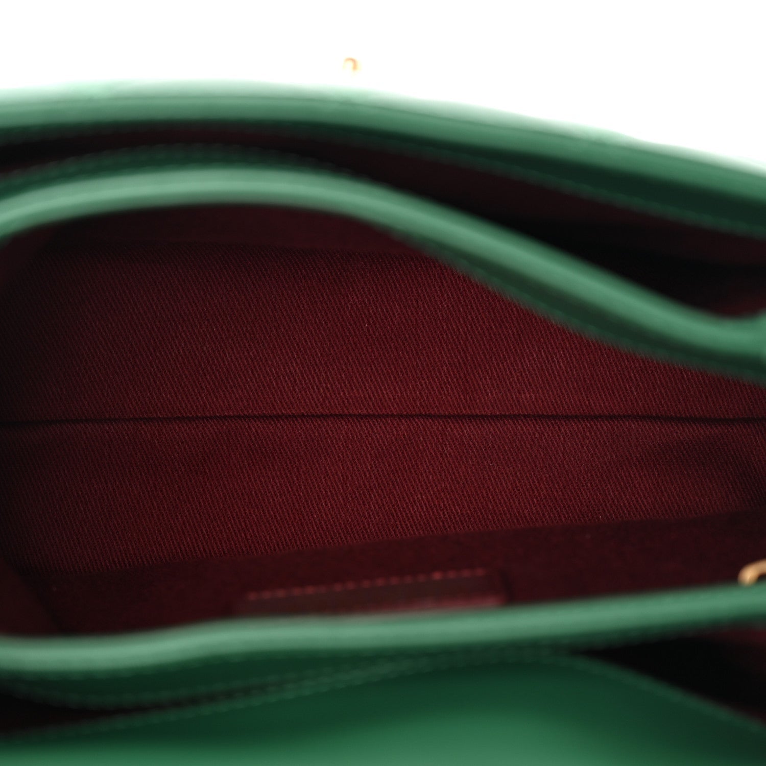Calfskin Quilted Chain Flap Green
