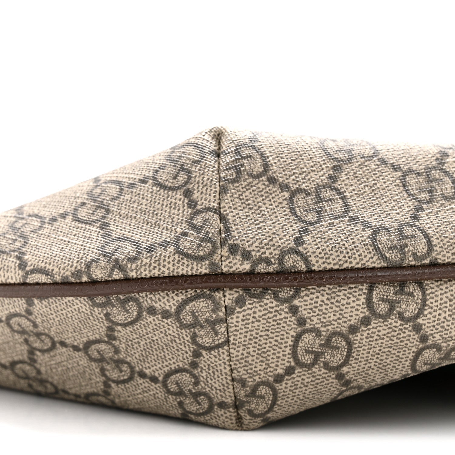 GG Supreme Monogram Web Small Ophidia Half Moon Hobo Brown