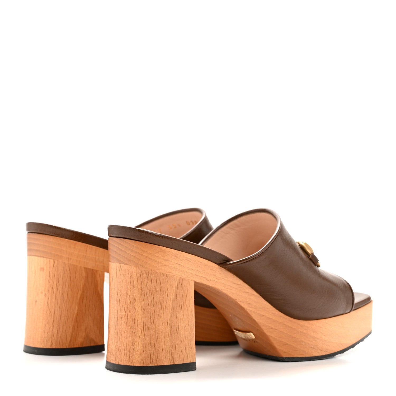 Granada Kid Houdan Platform Slide Sandals 35.5 Brown