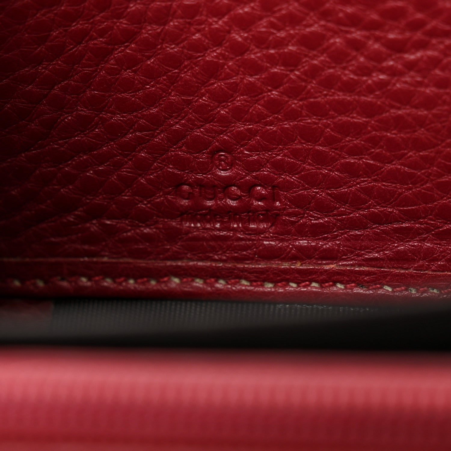 Pebbled Calfskin Studded Soho Zip Around Wallet Soft Burgundy
